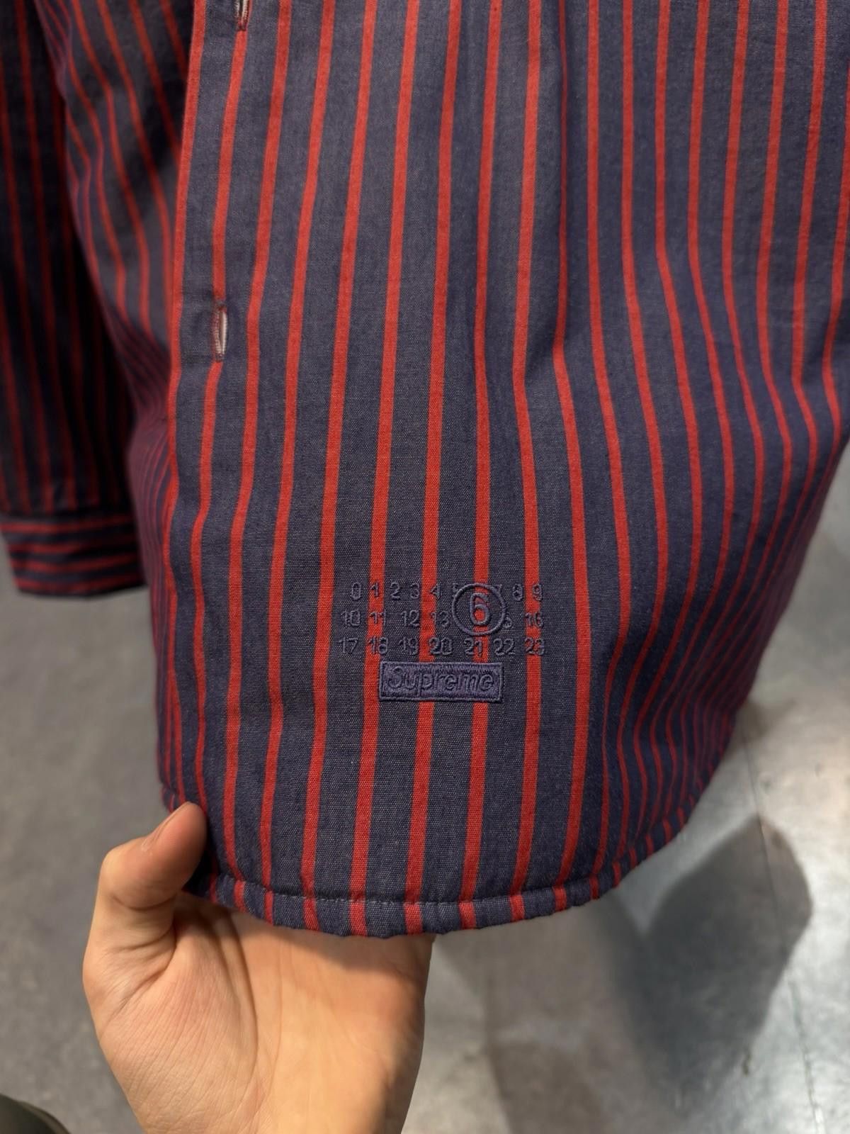 Supreme Supreme MM6 Maison Margiela Padded Shirt Stripe Size XL Size US XL / EU 56 / 4 - 6 Thumbnail