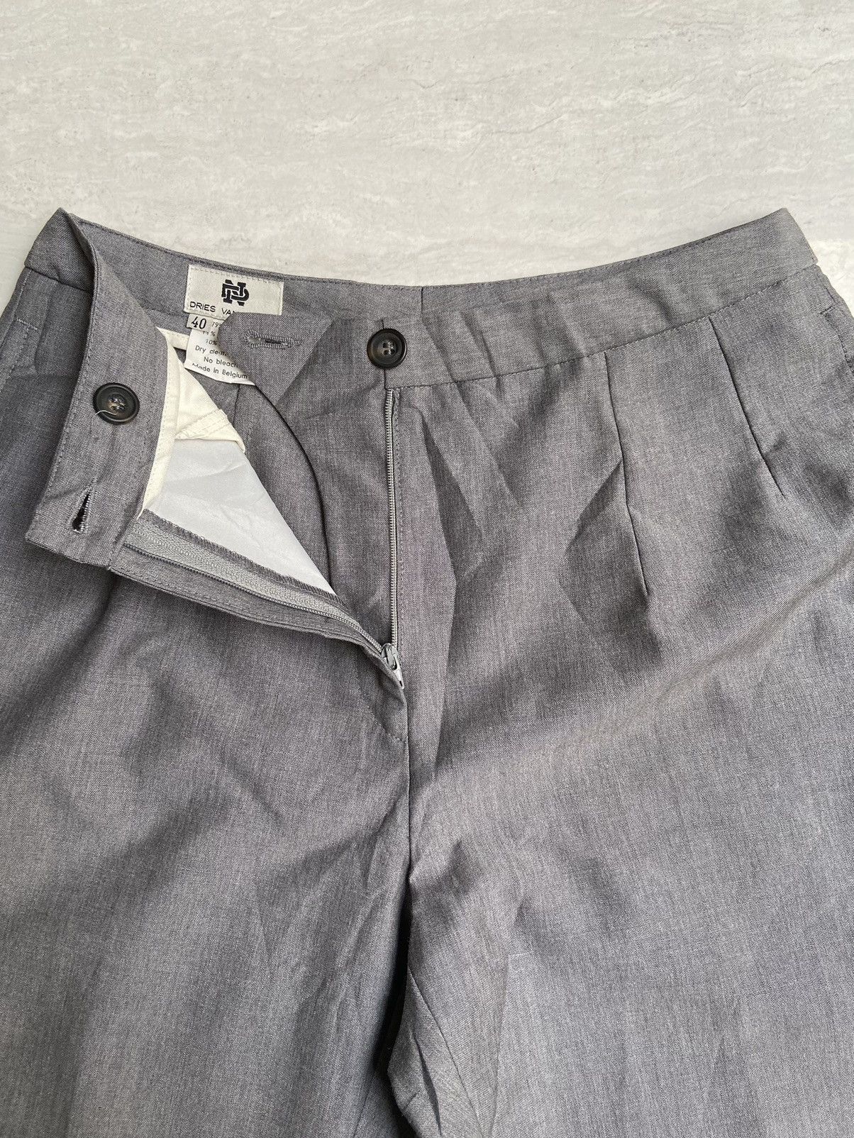 Dries Van Noten DRIES VAN NOTEN Grey Long Pants Size US 26 / EU 42 - 3 Thumbnail