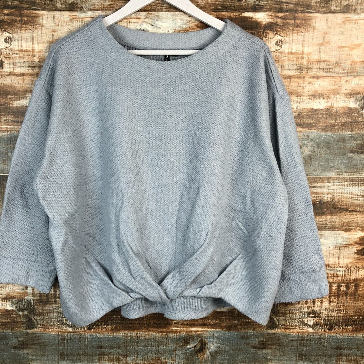 Homespun Knitwear HK Works London Blue Knitwear #A1673 Size XL / US 12-14 / IT 48-50 - 6 Thumbnail