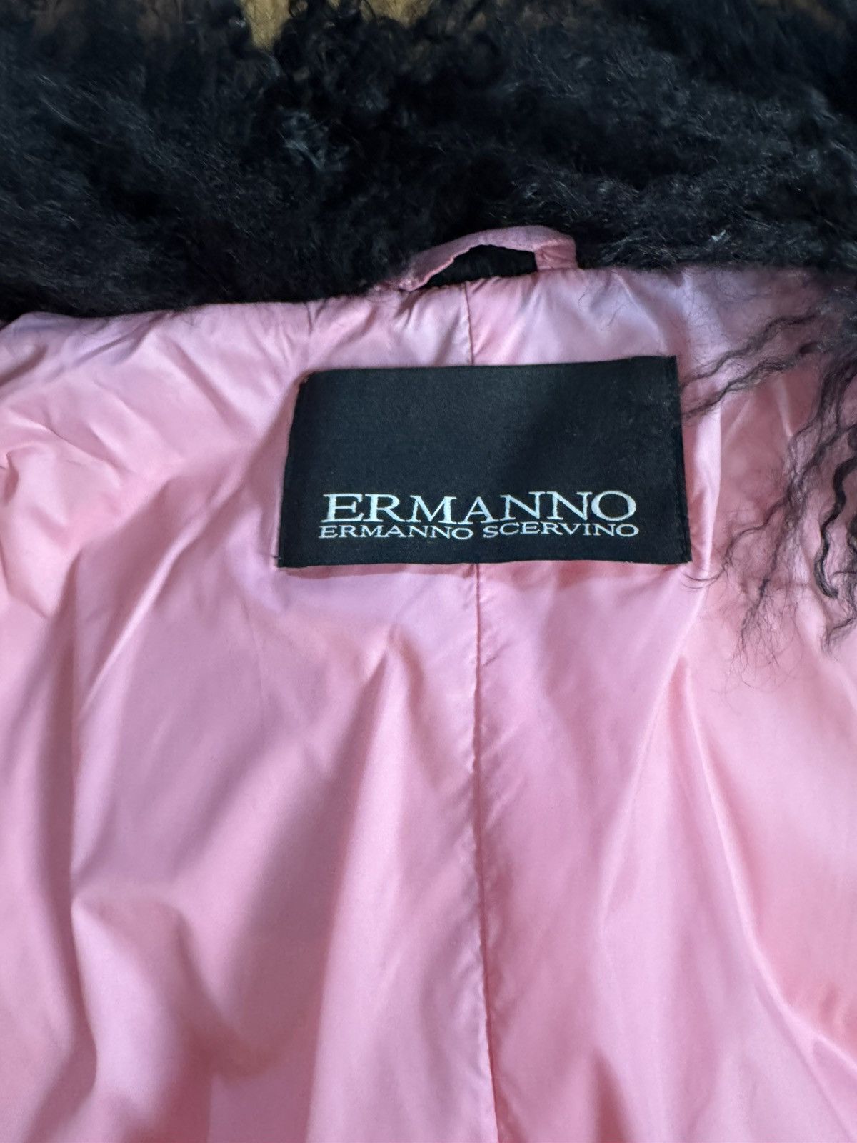 Ermanno Scervino Pink Ermanno down jacket with lamb fur hoodie Size M / US 6-8 / IT 42-44 - 6 Thumbnail