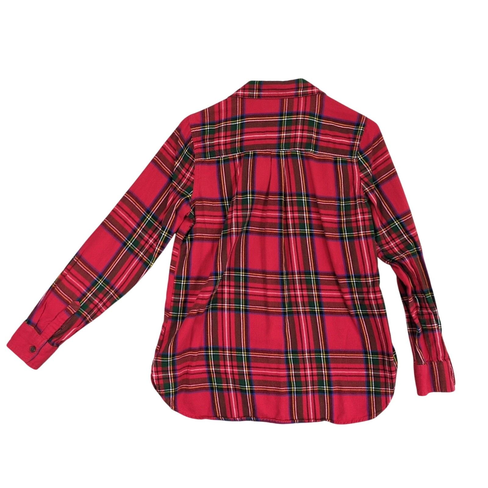 Old Navy Old Navy The Classic Shirt Women's S Red Flannel Long Sleeve Size S / US 4 / IT 40 - 3 Thumbnail