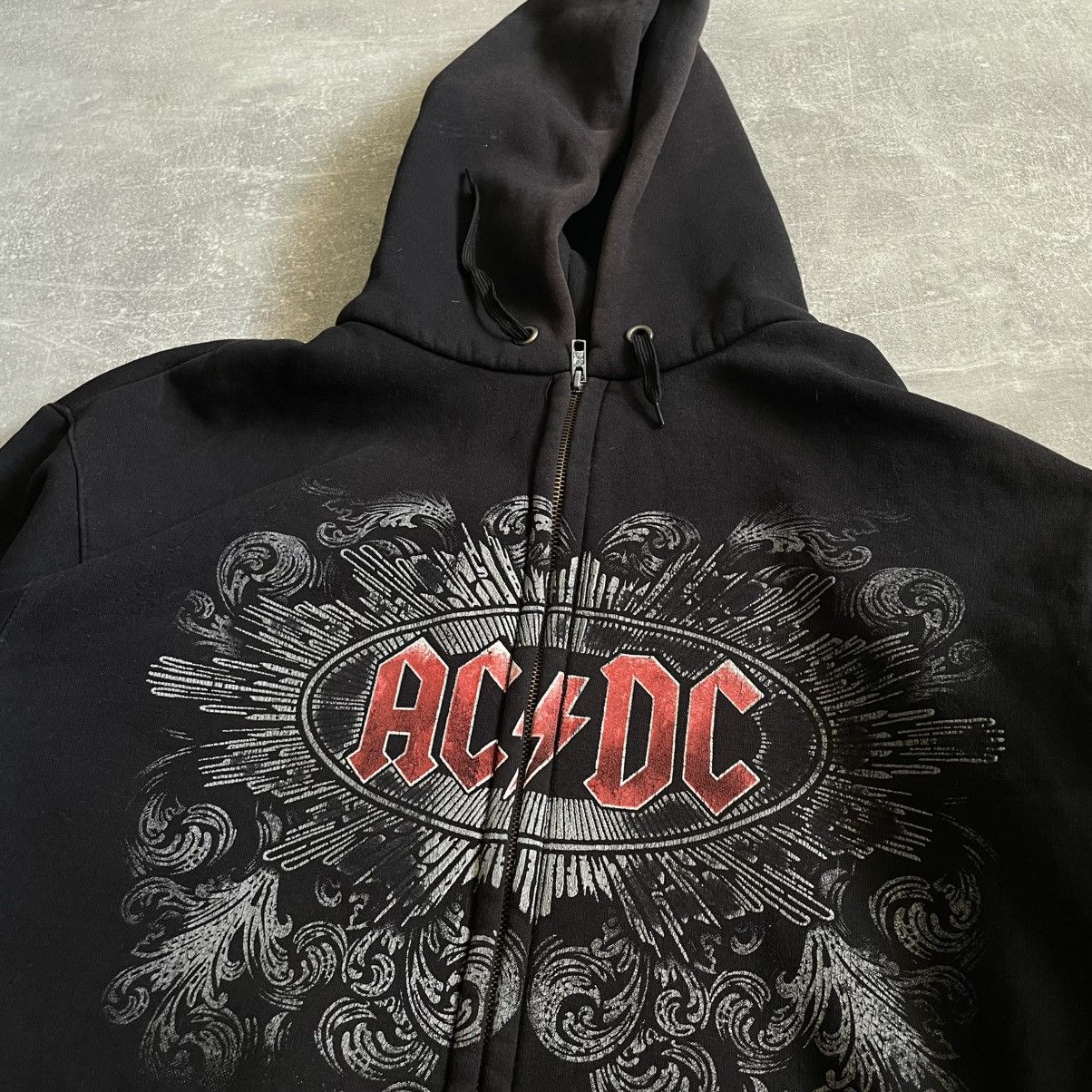 Band Tees 1990s Faded AC DC hoodie rock zip hooded glamour chrome punk Size US S / EU 44-46 / 1 - 3 Thumbnail