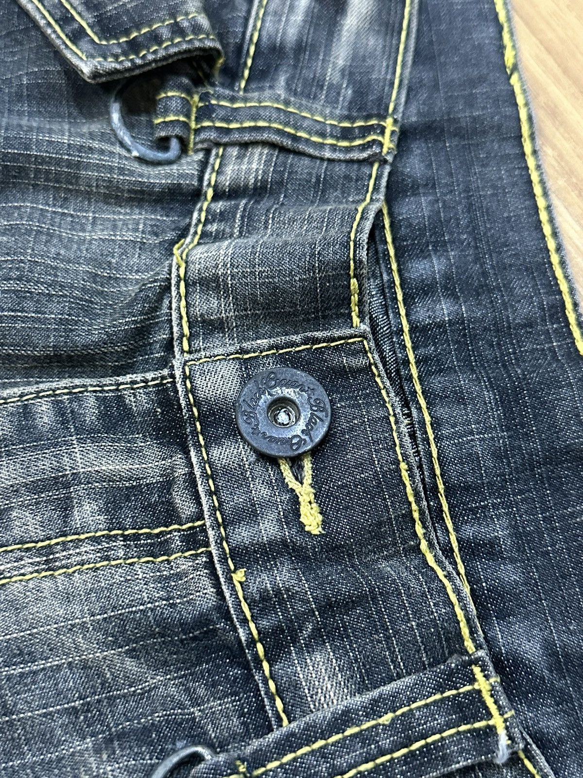 Japanese Brand 1990 - Black Crown Japanese Brand Clawmark Flared Jeans Size US 34 / EU 50 - 6 Thumbnail