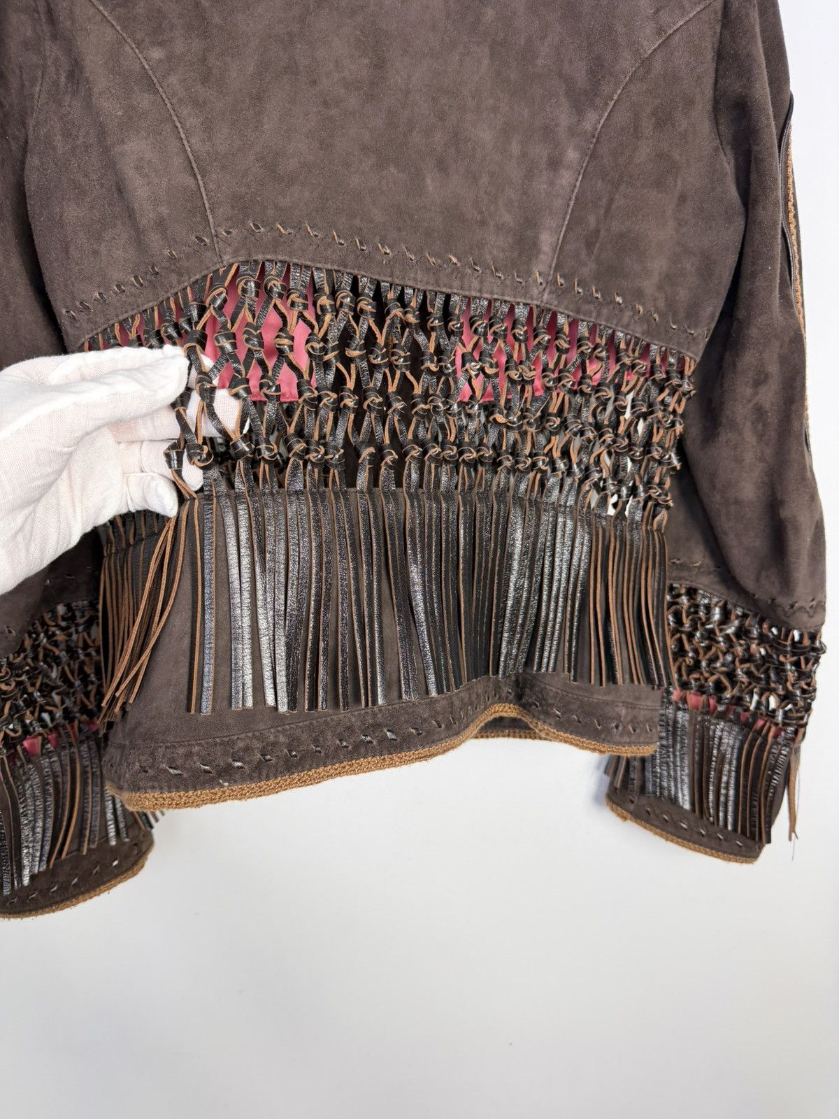 Roberto Cavalli Rare Roberto Cavalli Brown Leather Suede Jacket High End Size L / US 10 / IT 46 - 7 Thumbnail