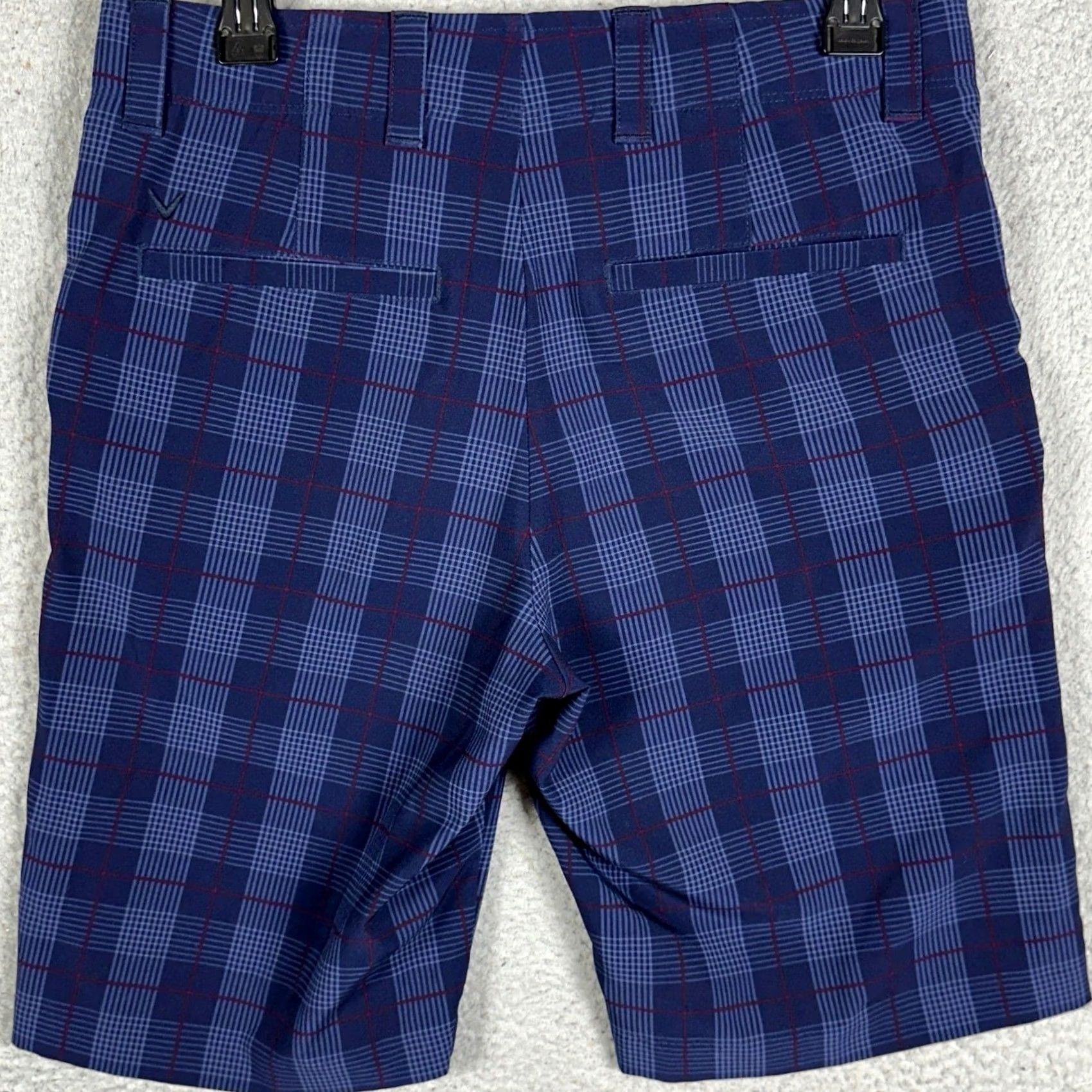 Callaway Callaway Shorts Mens 30 Navy Blue Plaid Golf Chino Performance Stretch Casual Size US 30 / EU 46 - 2 Thumbnail