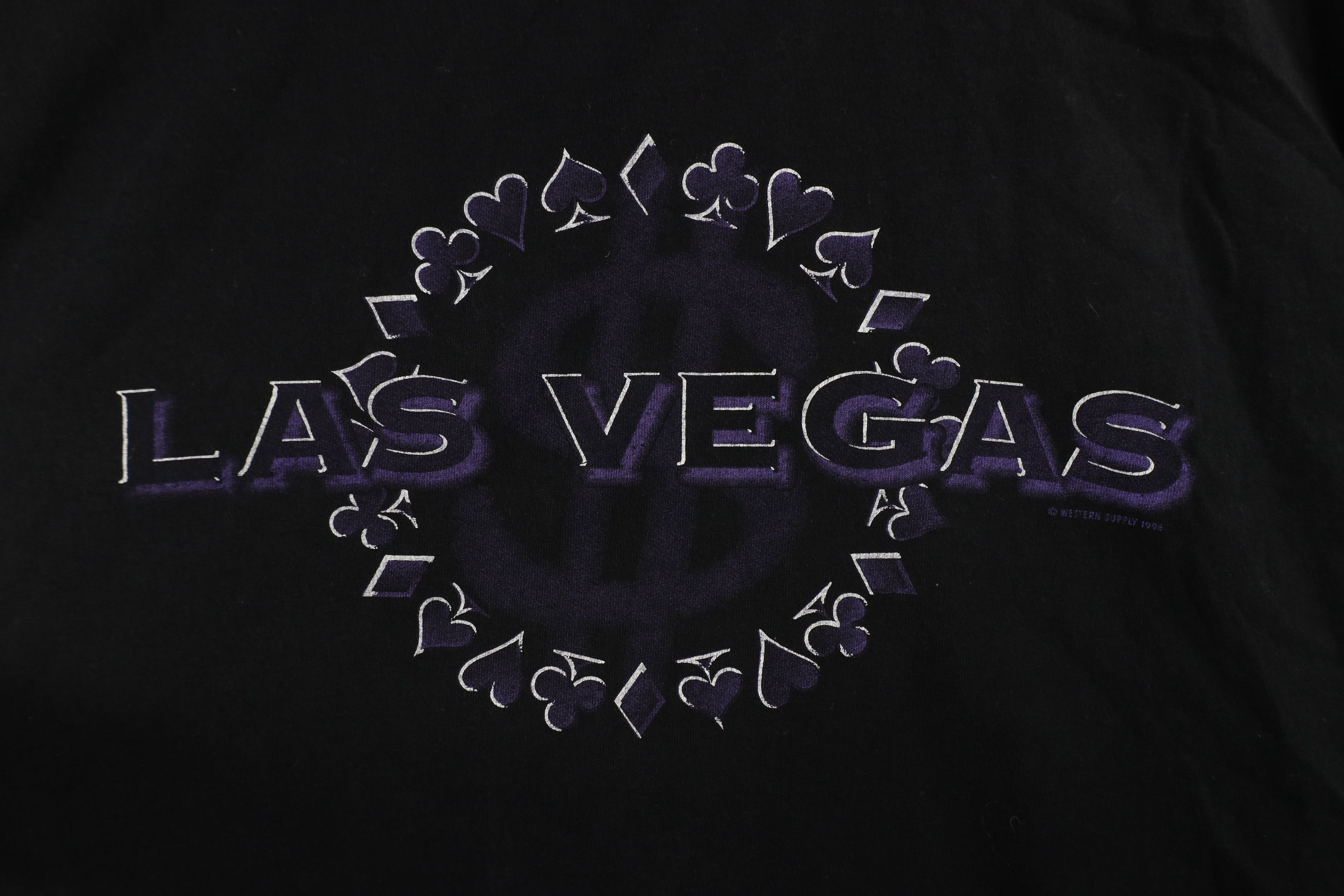 Vintage Vintage 90s Streetwear Spell Las Vegas Money Cards T-Shirt Size US XL / EU 56 / 4 - 6 Thumbnail
