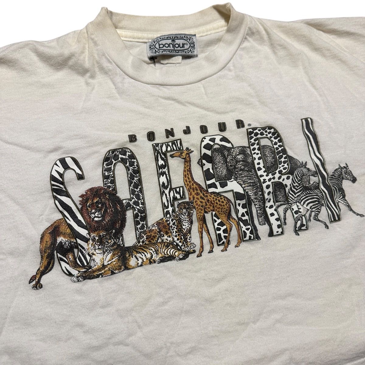 Vintage Vintage 90s Women’s Bonjour Safari Cropped Shirt Size L / US 10 / IT 46 - 2 Thumbnail