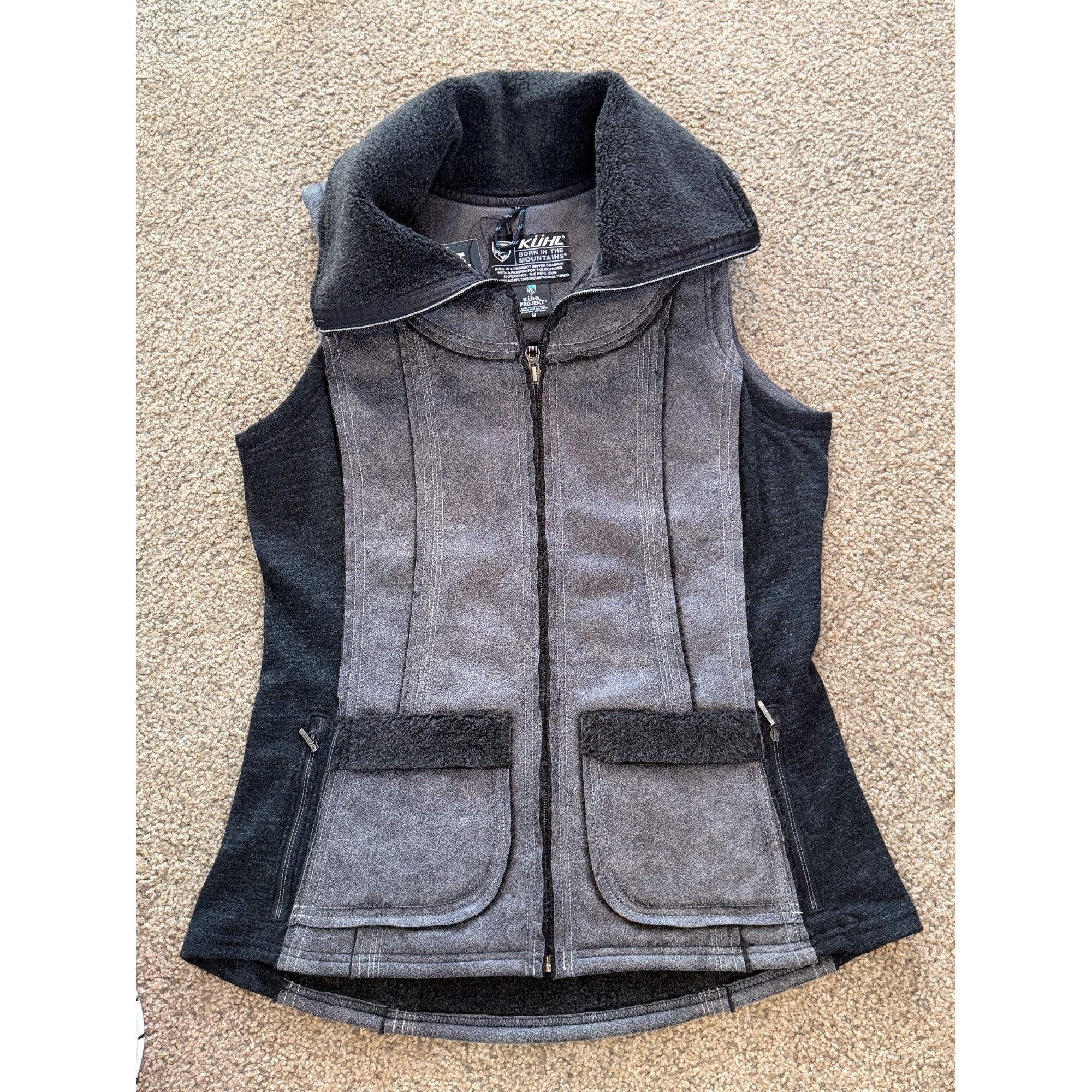 Kuhl NWT KUHL Women's Medium Raven Gray Black Dani Sherpa Vest It Size M / US 6-8 / IT 42-44 - 21 Thumbnail
