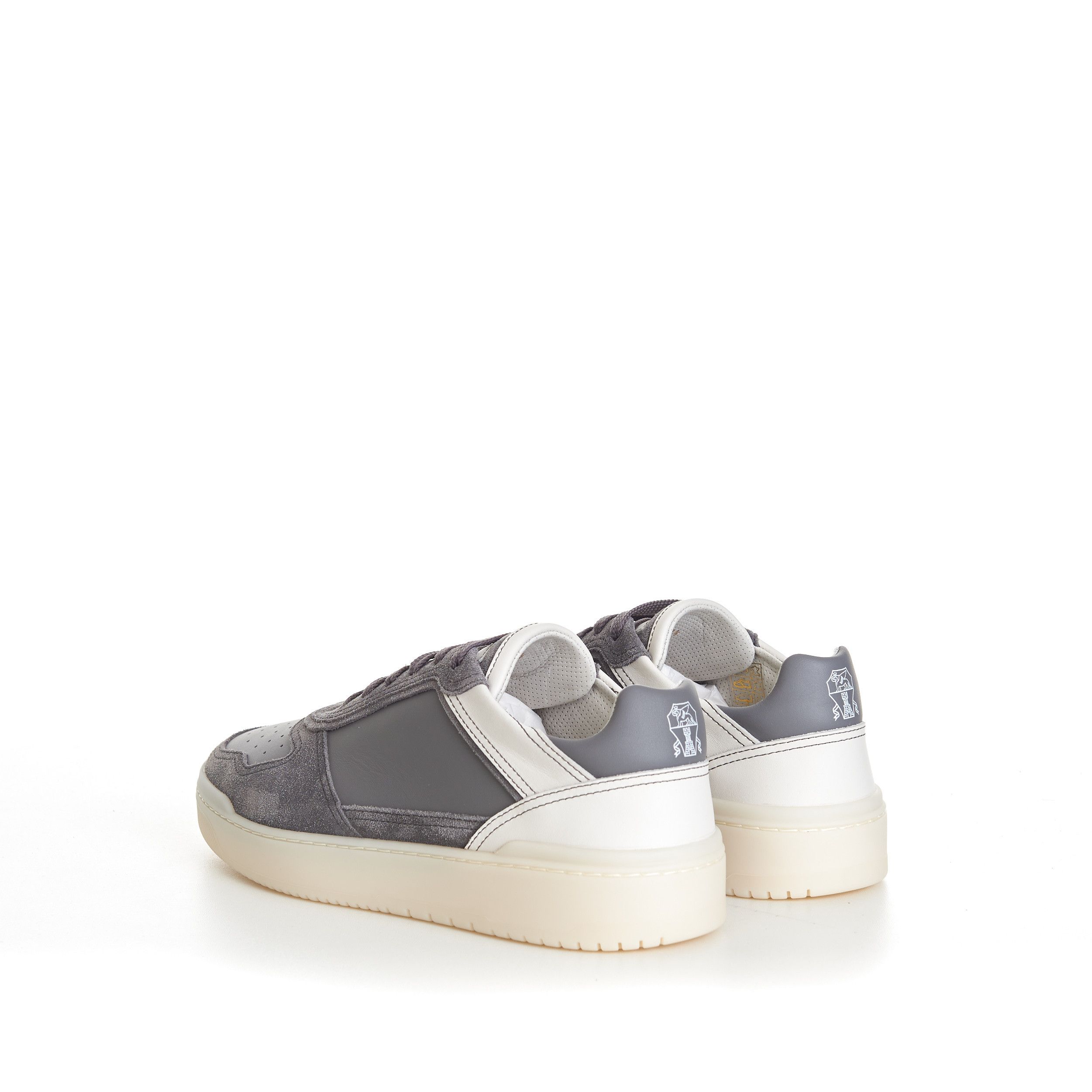 Brunello Cucinelli Semi-Polished Calfskin And Washed Suede Basket Sneakers Size US 6 / EU 39 - 5 Thumbnail