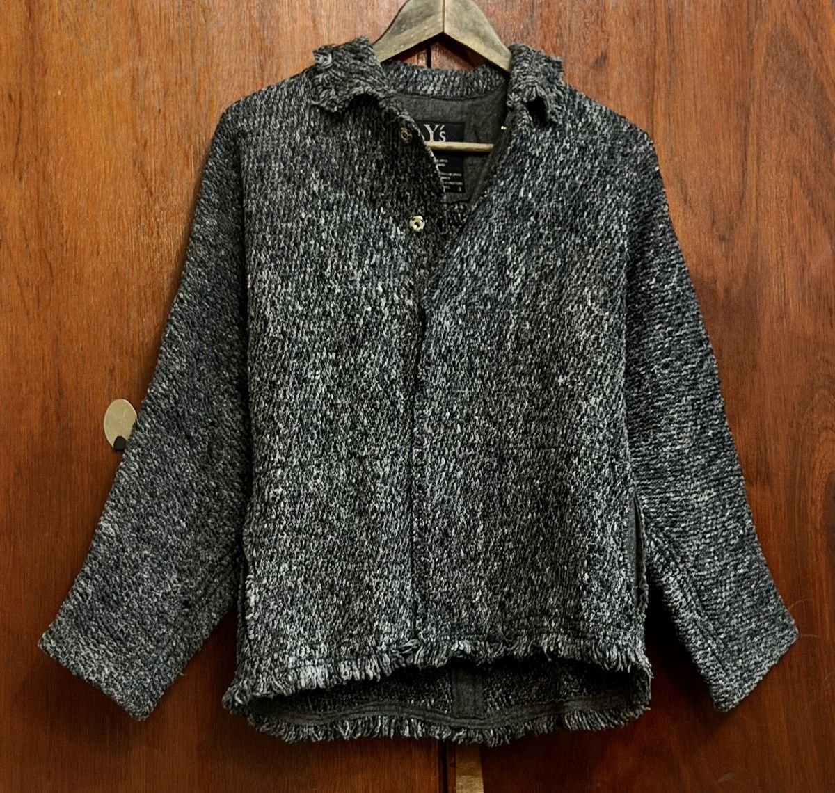 Yohji Yamamoto Y’s Yohji Yamamoto Distressed Batwing Wool Knit Jacket Size US M / EU 48-50 / 2 - 1 Thumbnail