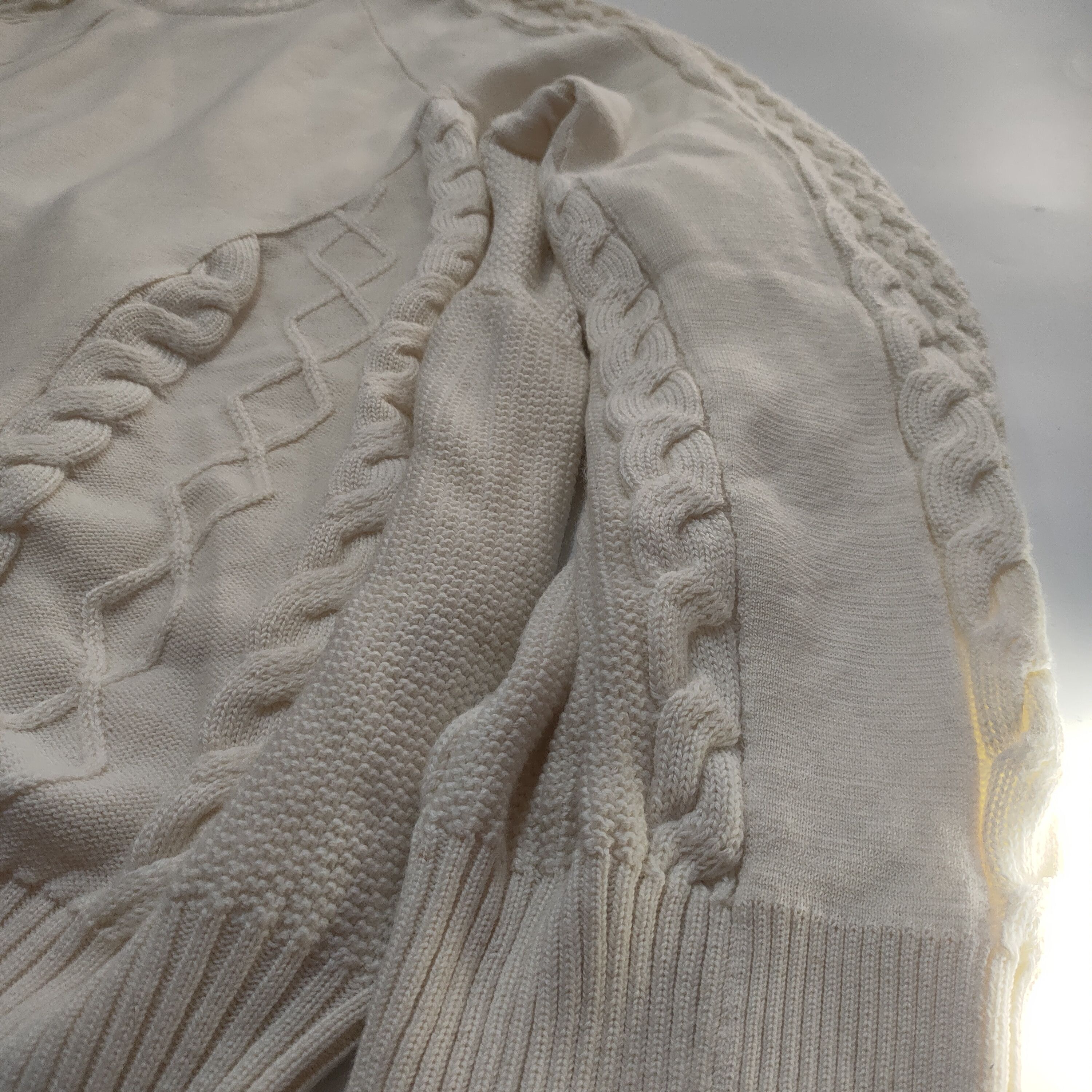 Y/Project NEW Y/PROJECT Oversized Wool Blend Sweater in Cream Size US M / EU 48-50 / 2 - 8 Thumbnail