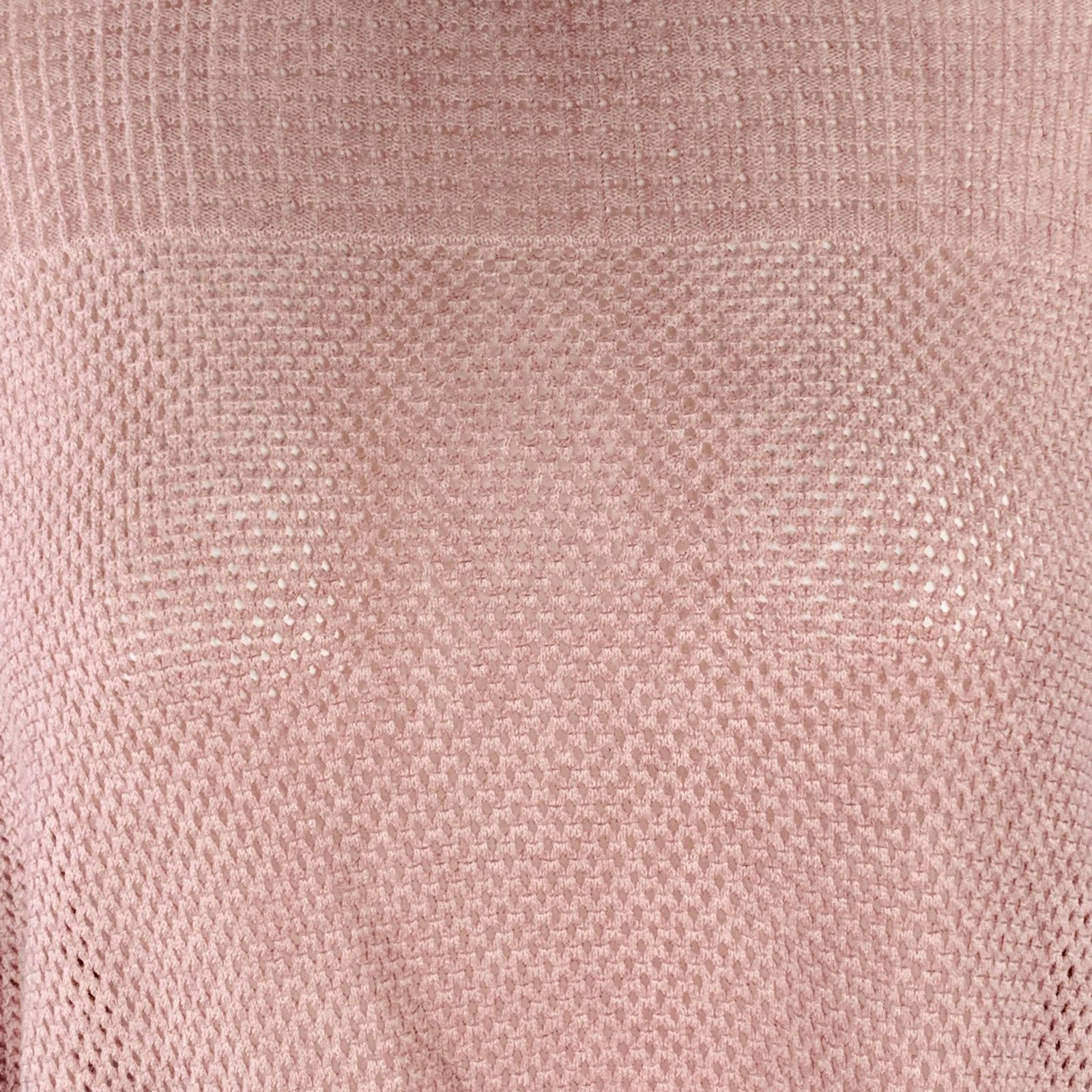 Other M Pink Cotton Waffle Knit Long Sleeve Casual Top Size M / US 6-8 / IT 42-44 - 2 Thumbnail