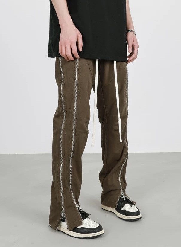 Japanese Brand × Vintage Avant garde grunge y2k drawstring zip punk pants Size US 32 / EU 48 - 3 Thumbnail