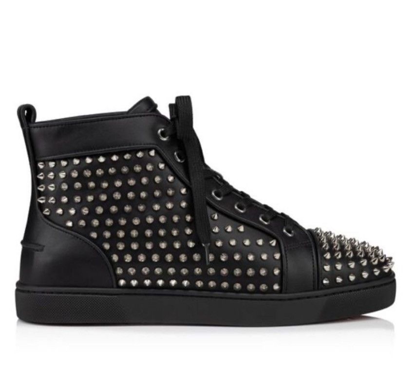 Christian Louboutin o1s1wg110924-louis-junior-spikes-sneaker-in Black Size US 10 / EU 43 - 2 Thumbnail