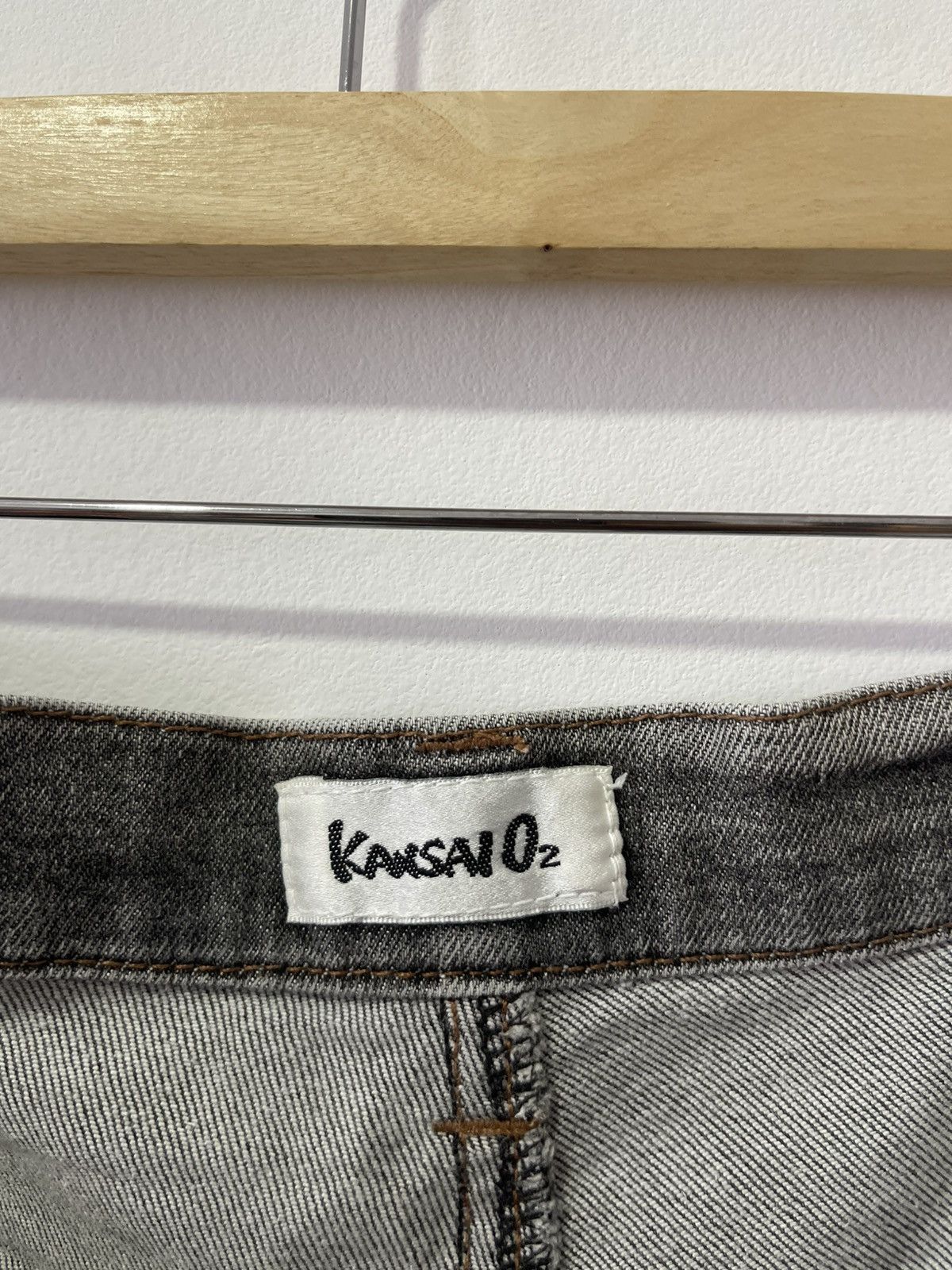 Kansai Yamamoto Rare Vintage KANSAI 02 Embroidered Back Pocket Faded Black Size US 30 / EU 46 - 13 Thumbnail