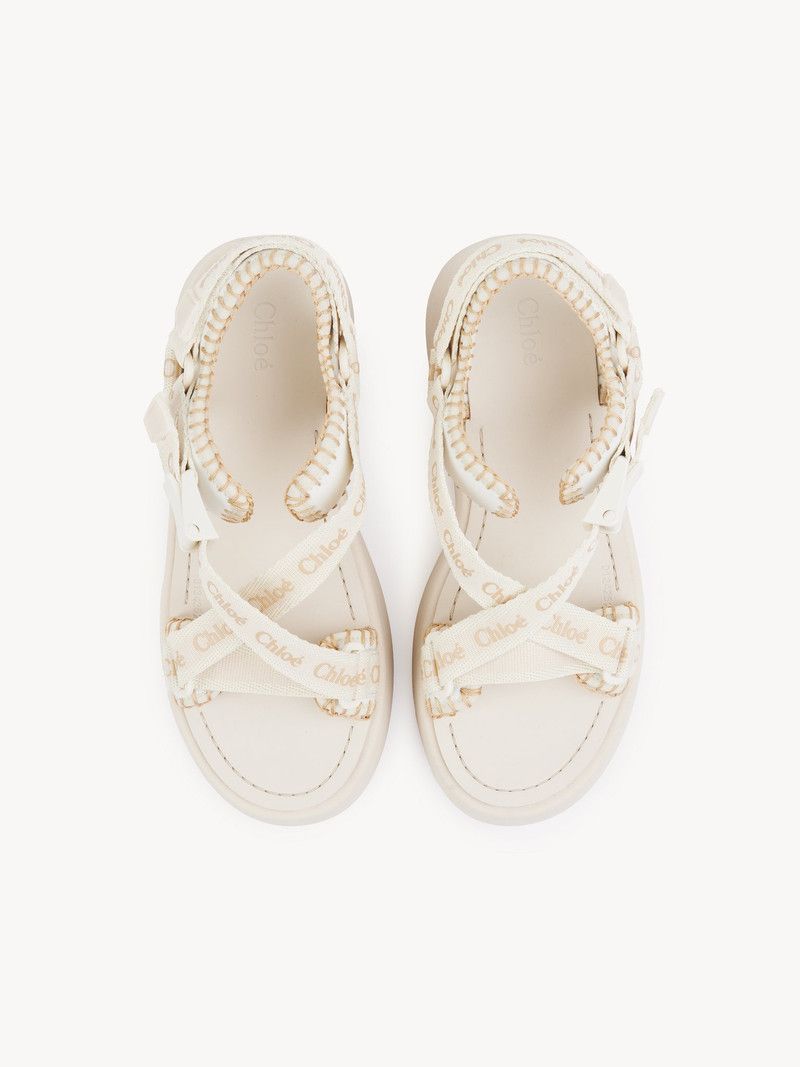 Chloe o1loc1c11125 Mila Sandals in Vanilla Ice Size US 10 / IT 40 - 3 Thumbnail