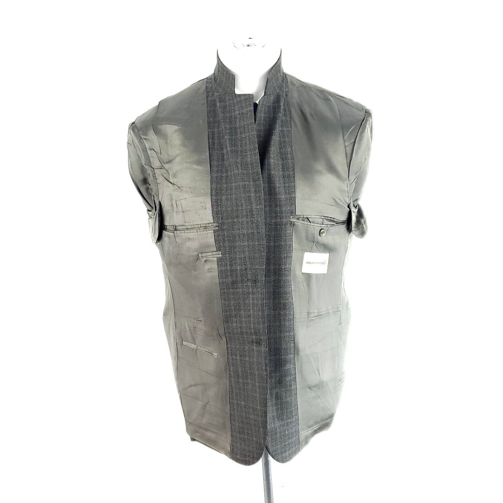 Pronto Uomo Pronto Uomo Wool 2 Button Sport Coat 40S Blue Beige W/ Brown Size 40S - 9 Thumbnail
