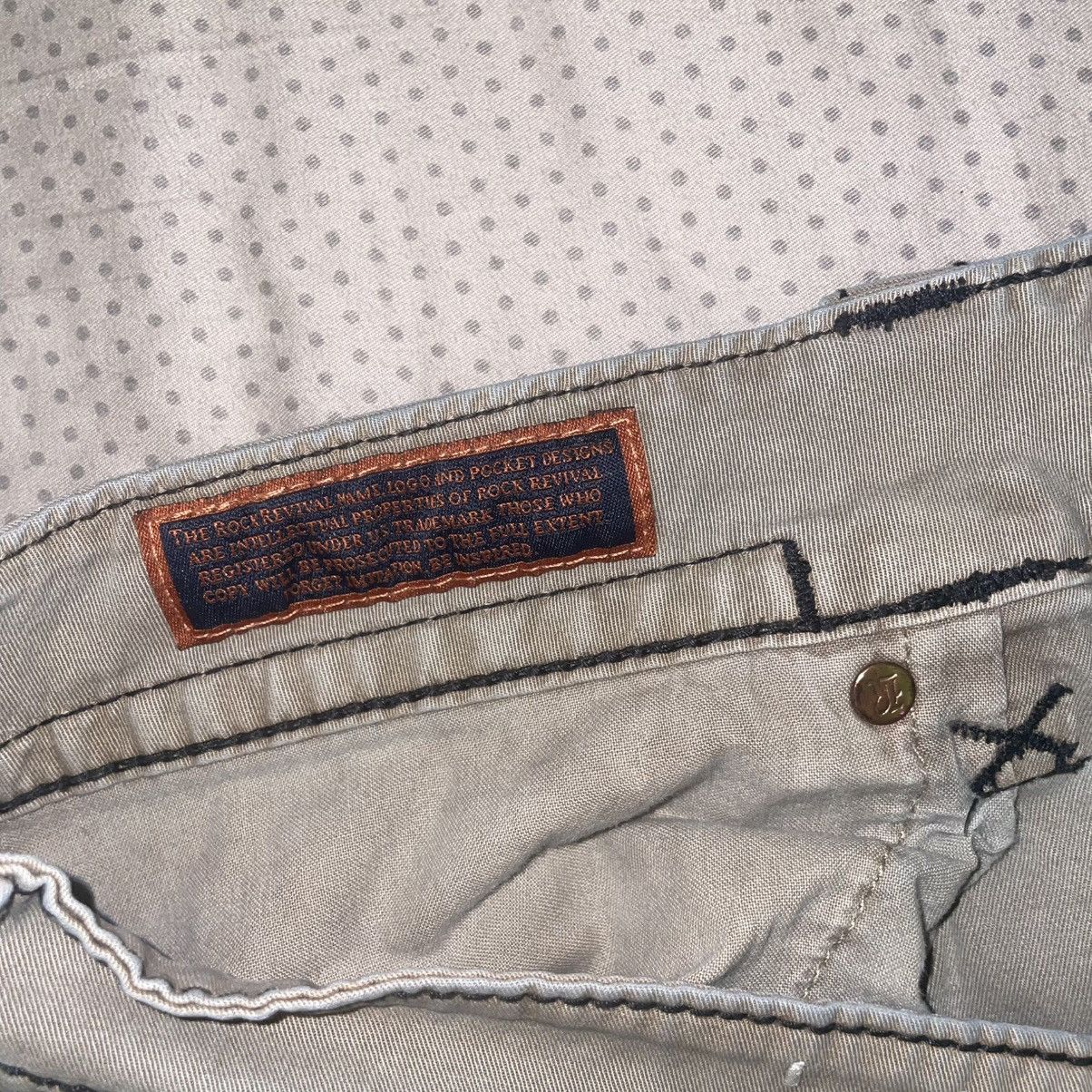 Rock Revival Rock Revival Beige Straight Jeans Size US 38 / EU 54 - 5 Thumbnail