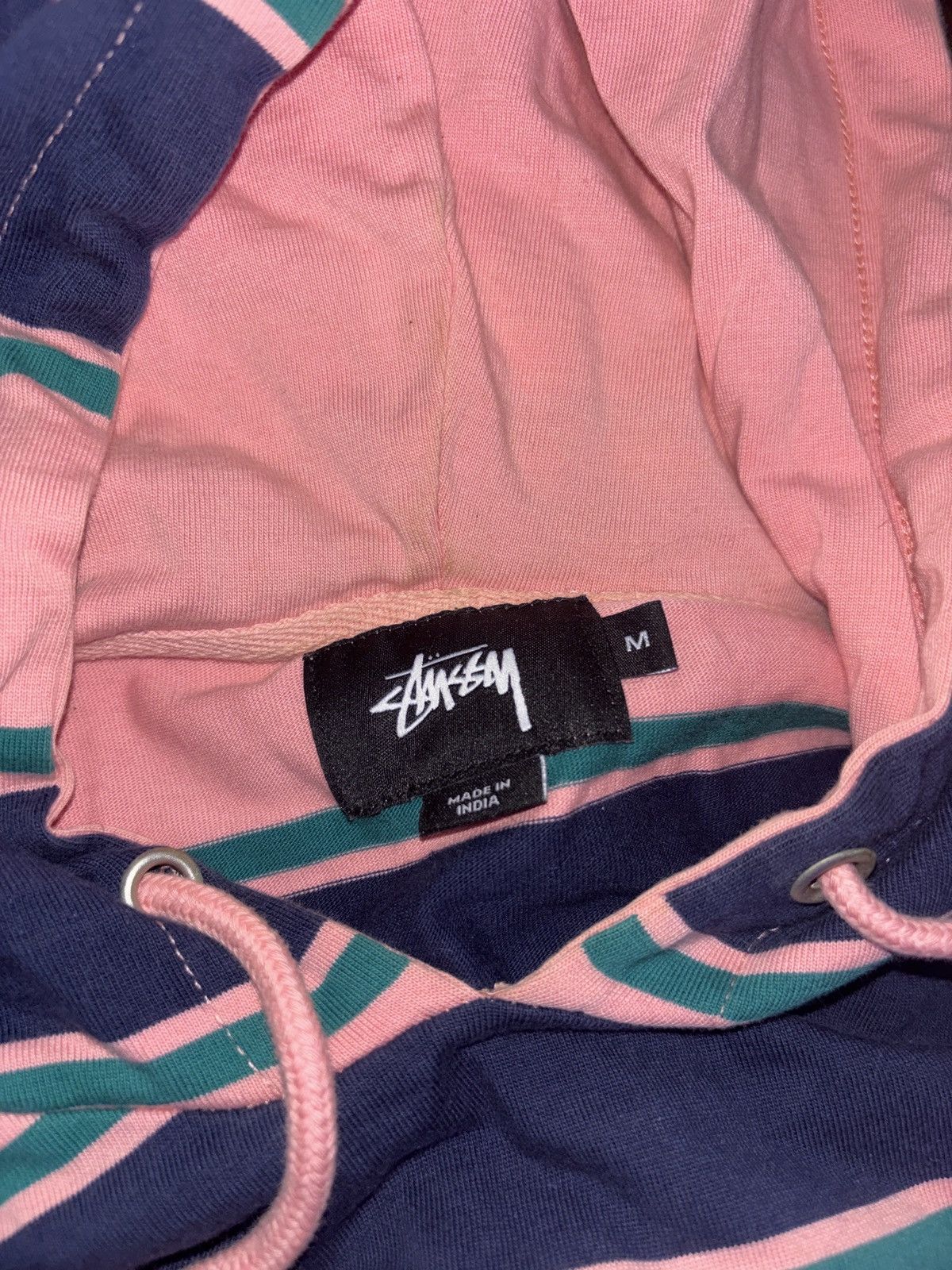 Stussy Stussy pink and blue striped hoodie Size US M / EU 48-50 / 2 - 5 Thumbnail