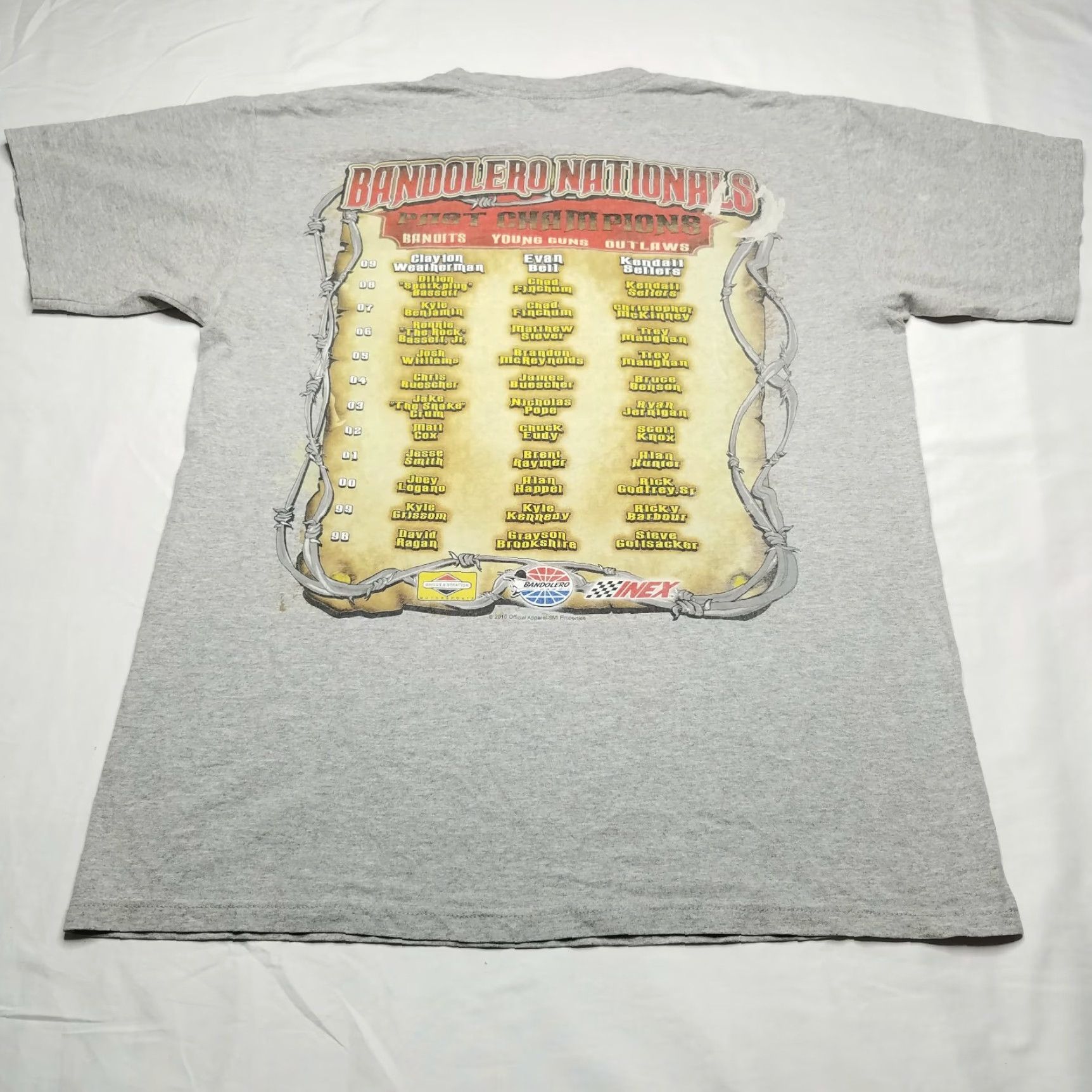 Anvil Bandolero Nationals Texas Gray T-Shirt Adult Large Cotton Blend Mens Size US L / EU 52-54 / 3 - 3 Thumbnail