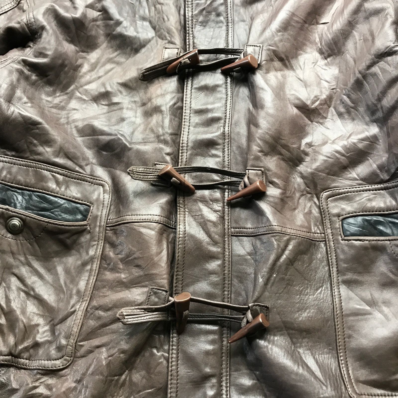 Other Vintage Miropa Brown Leather Toggle Coat Jacket Mens XL Size US XL / EU 56 / 4 - 9 Thumbnail