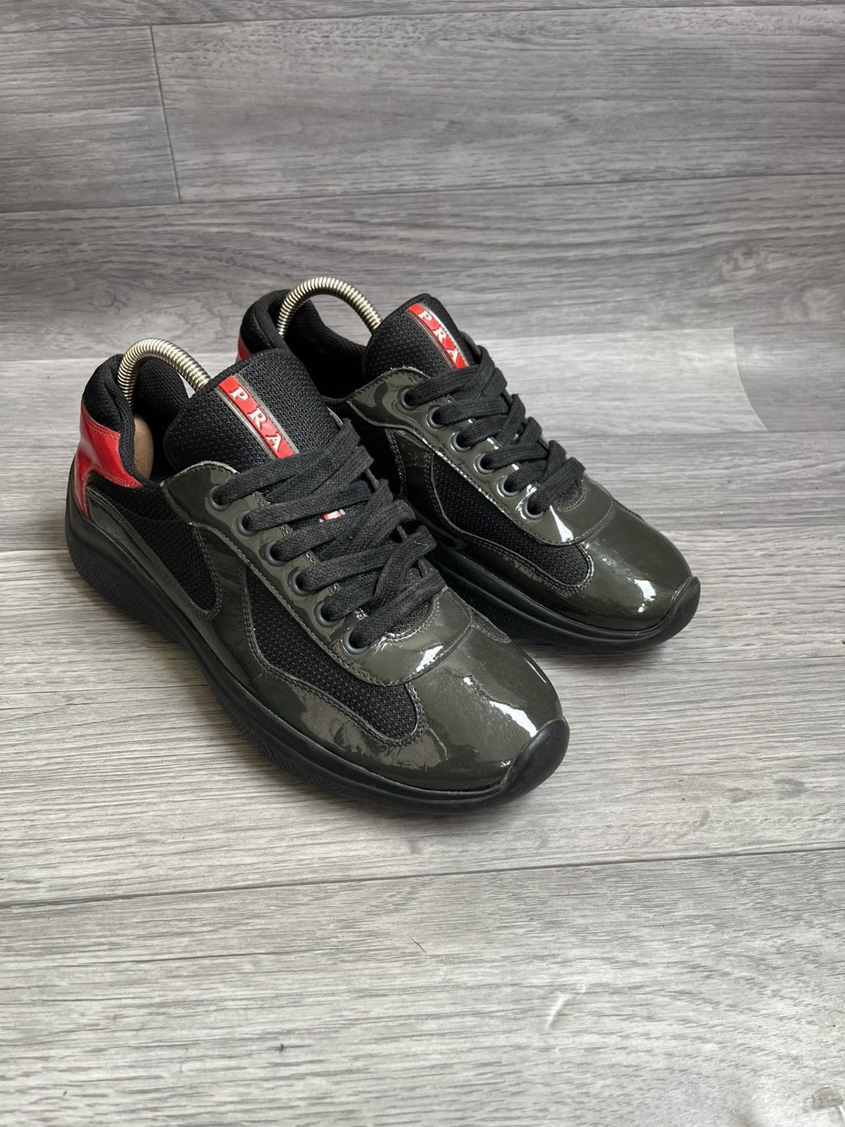 Prada Prada american cup patent leather low-top sneakees sz 5.5 Size US 6.5 / EU 39-40 - 7 Thumbnail