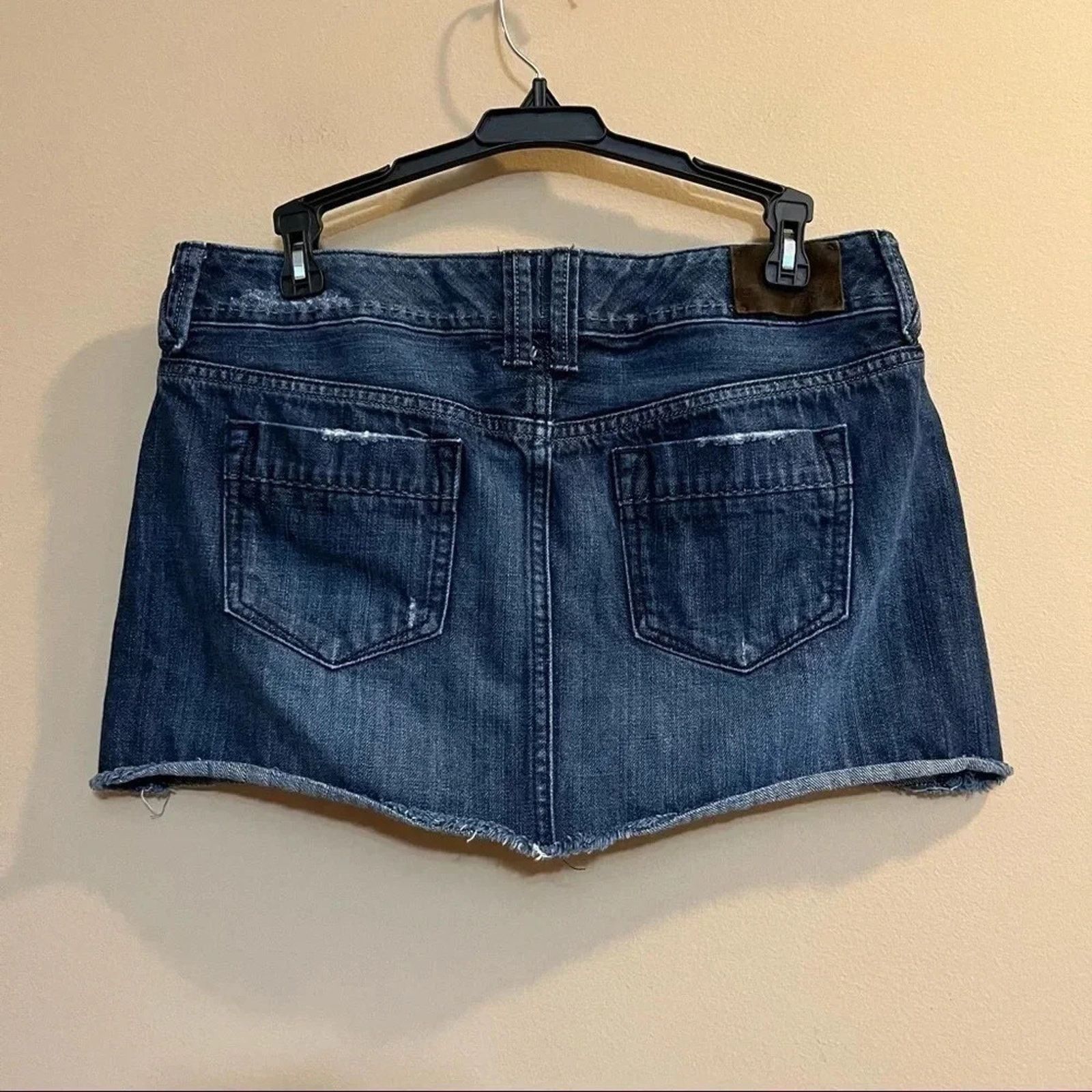 Express Express Vtg y2k Micro Mini Skirt Denim Jean Sz 6 Size 28" / US 6 / IT 42 - 4 Thumbnail