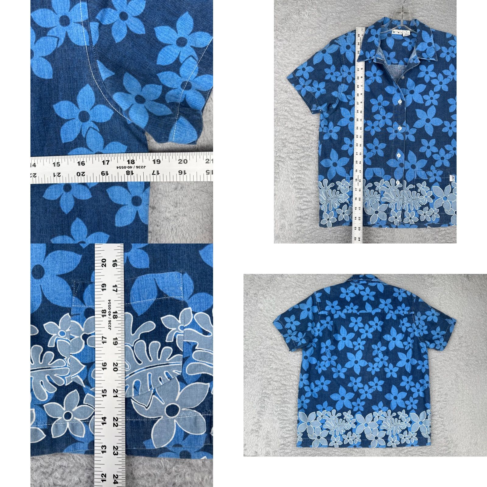 Ocean Pacific Ocean Pacific Shirt Men Medium Floral Hawaii Blue Cotton Short Sleeve Size US M / EU 48-50 / 2 - 8 Thumbnail