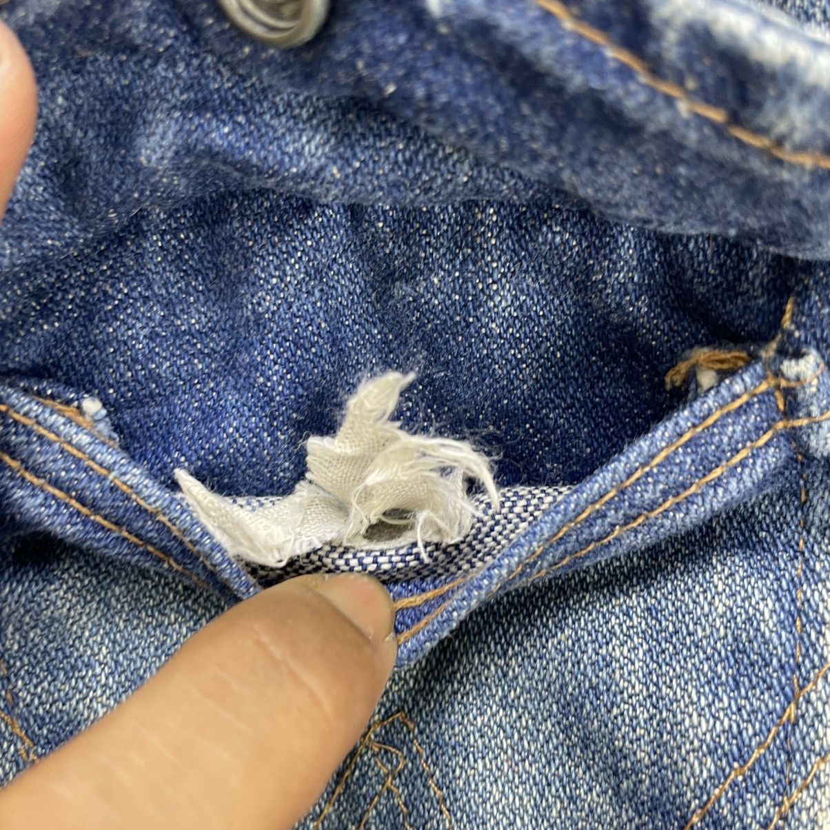 Indigo 🗣️Vintage Distressed Wrangler Shearling Denim Warm Jacket Size M / US 6-8 / IT 42-44 - 14 Thumbnail