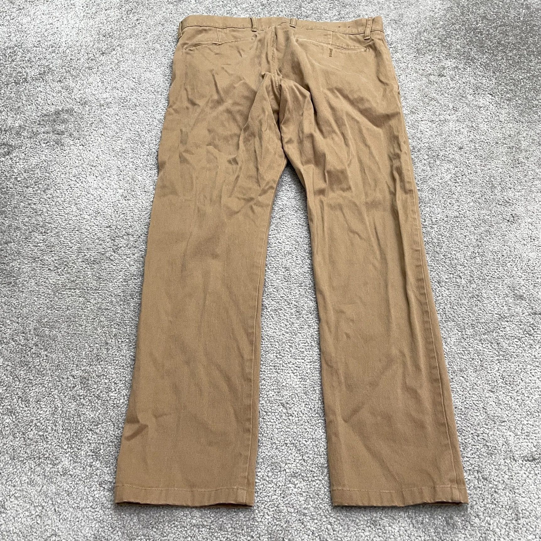 J.Crew J.CREW Chino Pants Mens 31x30 Brown Cotton Casual Stretch Straight Size US 31 - 2 Thumbnail