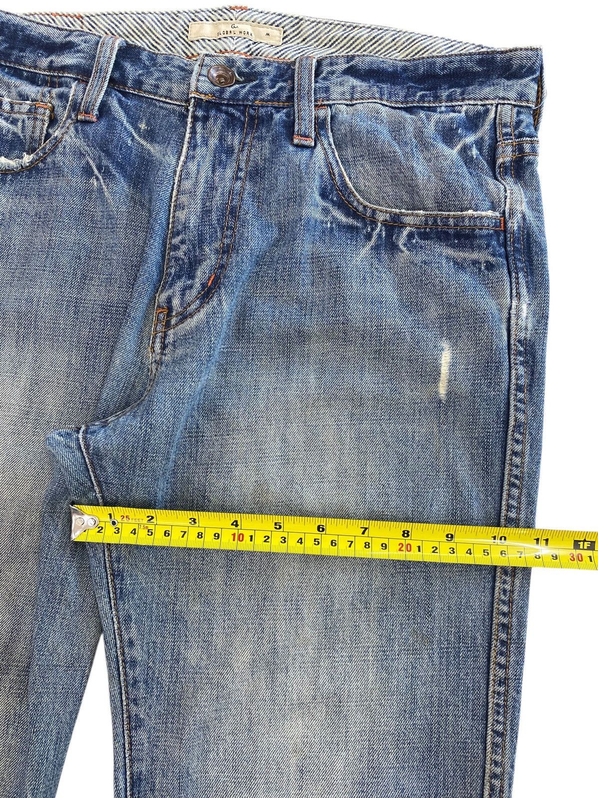 Global Work Global Work Faded Wash Style Straight Leg Jeans Size US 32 / EU 48 - 7 Thumbnail