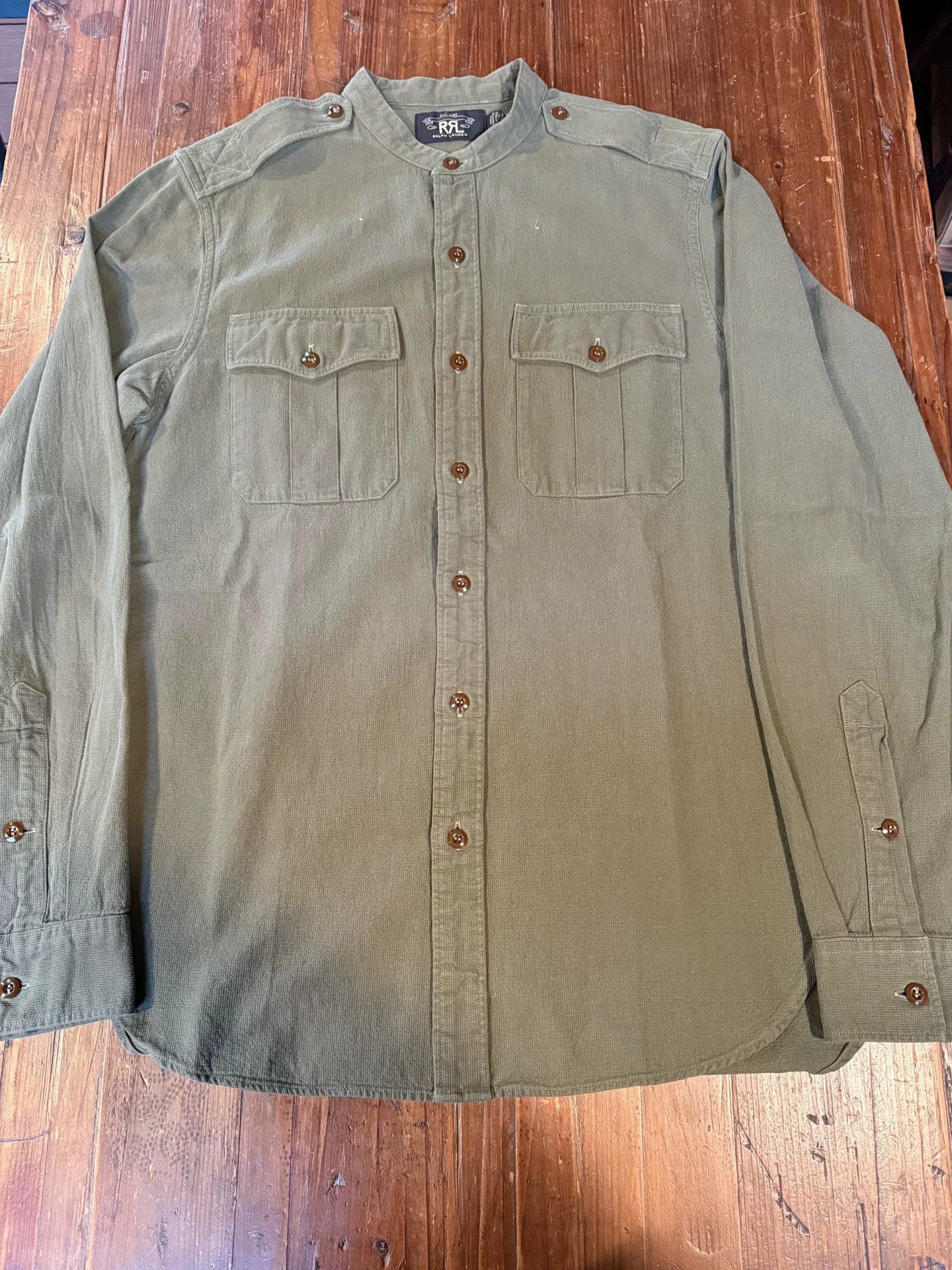 RRL Ralph Lauren RRL Ralph Lauren Military Green Shirt Size US M / EU 48-50 / 2 - 1 Thumbnail