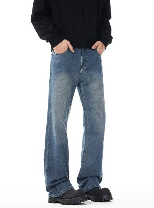 Japanese Brand × Jean American style trendy slim fit men's flared distressed jeans Size US 32 / EU 48 - 3 Thumbnail