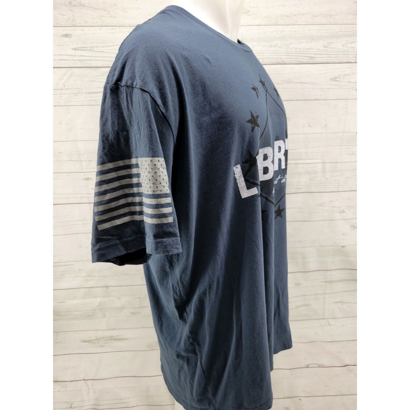 Vintage Grunt Style T-Shirt 2XL Liberty Throughout All The Land Blue Mens Short Sleeve Size US XXL / EU 58 / 5 - 4 Thumbnail