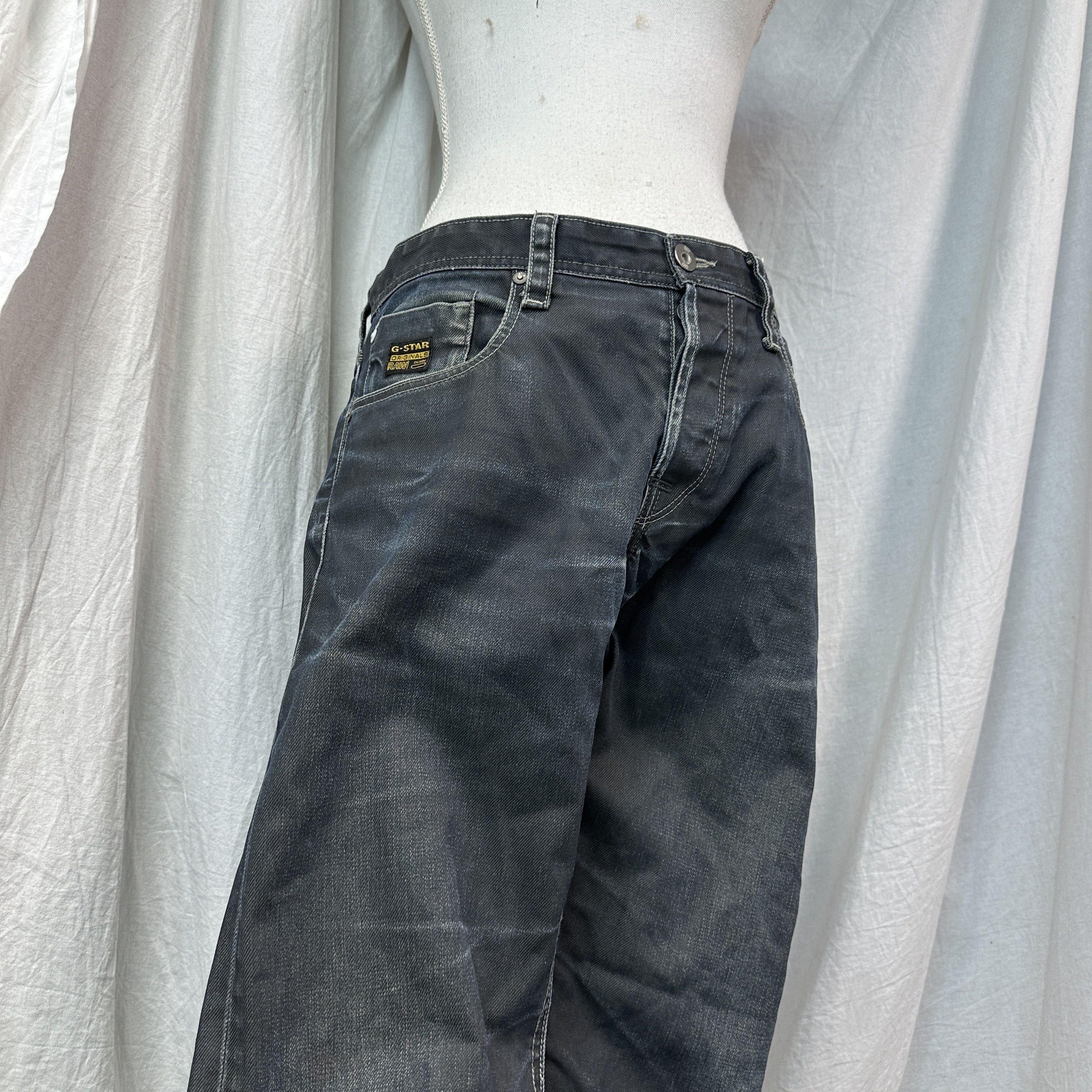 G-Star Vintage Streetwear Denim Waxed G-Star Jeans Y2K Size US 33 - 8 Thumbnail