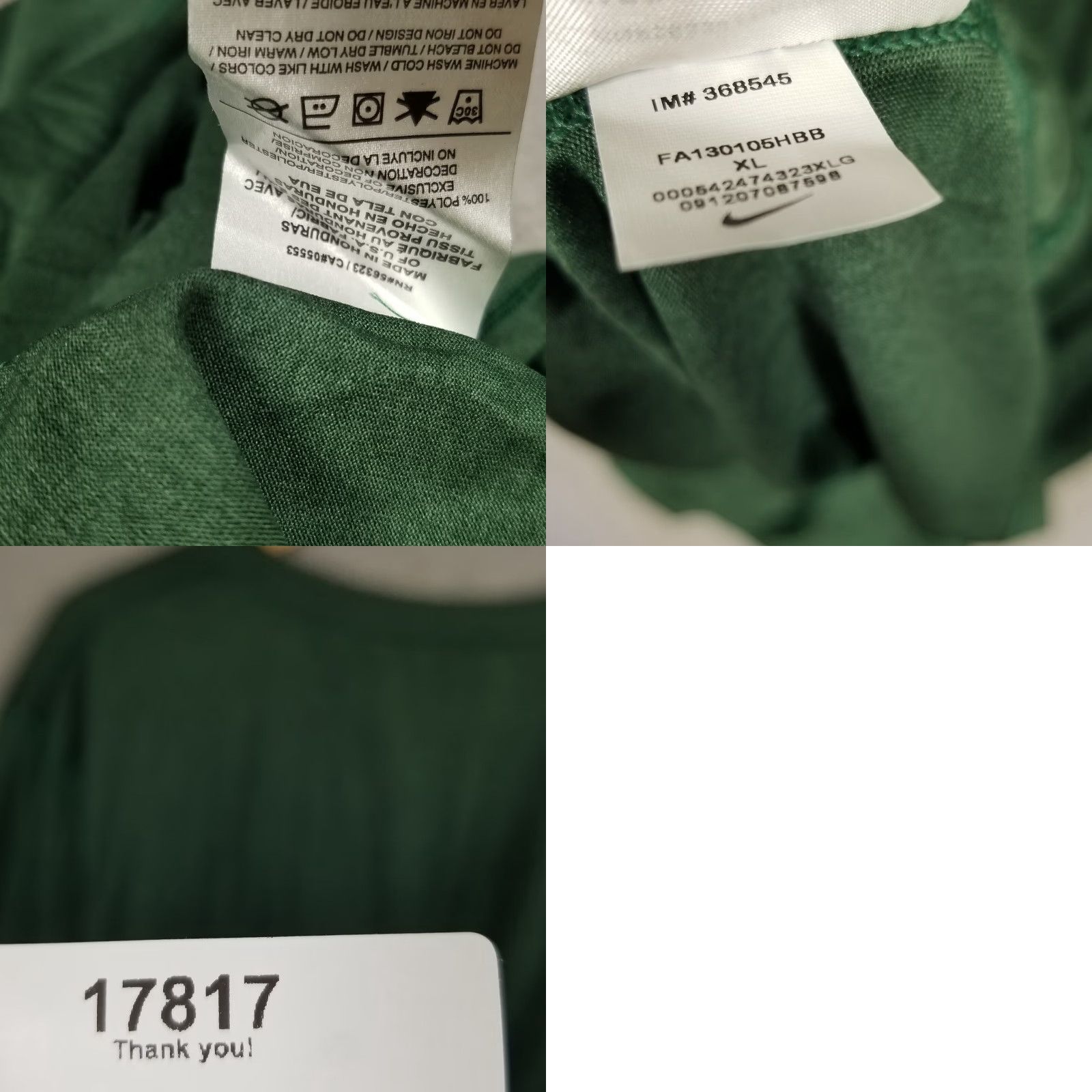 Nike Nike On Field NY Jets Long Sleeve T-Shirt Adult XL Green NWOT Mens Size US XL / EU 56 / 4 - 8 Thumbnail