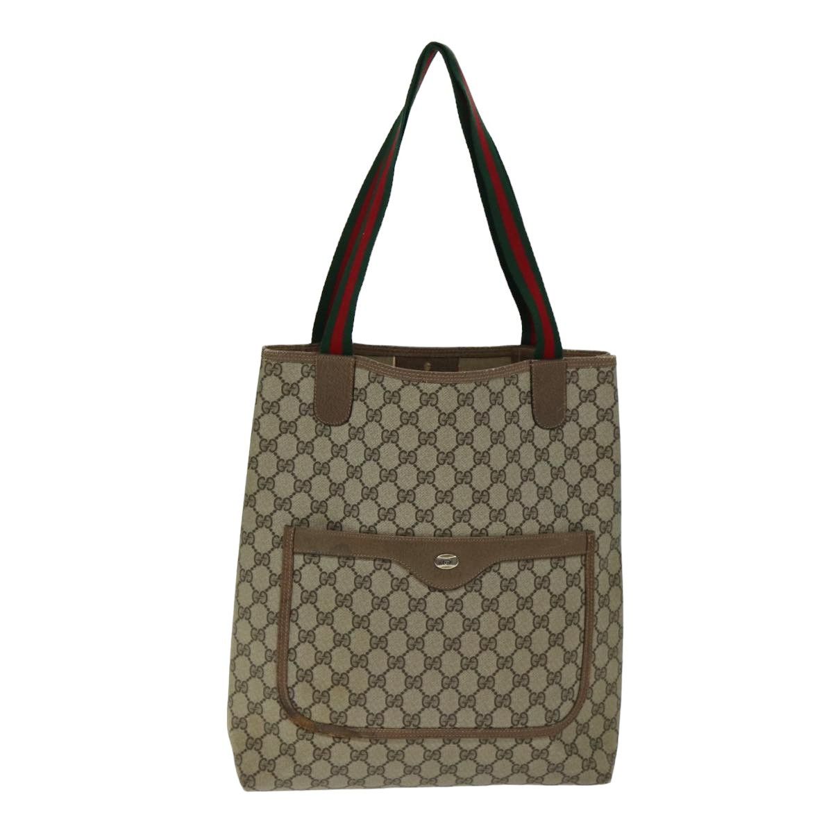 Gucci Sherry Beige Canvas Tote Bag (Pre-Owned) Size ONE SIZE - 1 Thumbnail