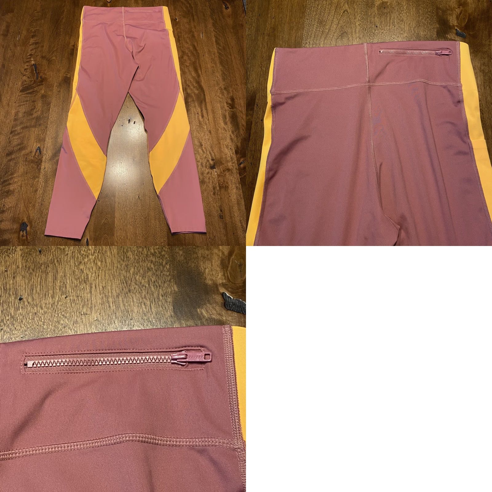 Nike VINTAGE Nike Jordan Leggings Women Large 28x25 Capri Activewear Gym Pink Yellow Michael Size 36" / US 14 / IT 50 - 8 Thumbnail