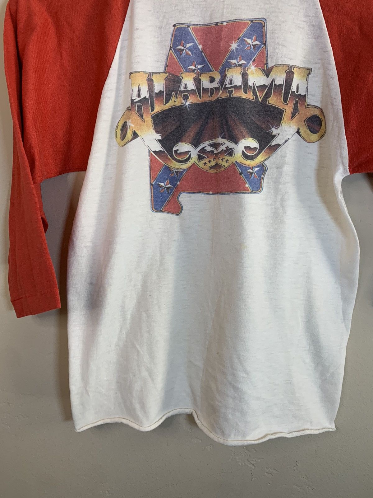 Band Tees × Vintage *RARE* Vintage 70’s Alabama Band Single Stitch Raglan Shirt Size US S / EU 44-46 / 1 - 4 Thumbnail