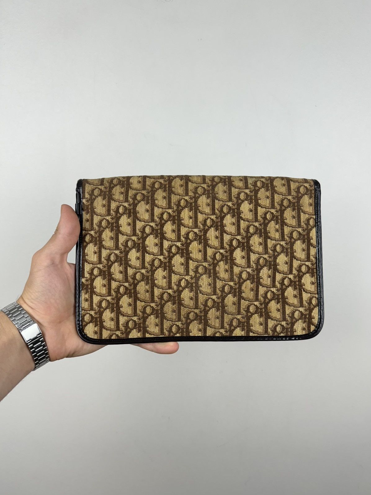 Christian Dior Monsieur Leather monogram bag clutch Christian Dior original luxury Size ONE SIZE - 4 Thumbnail