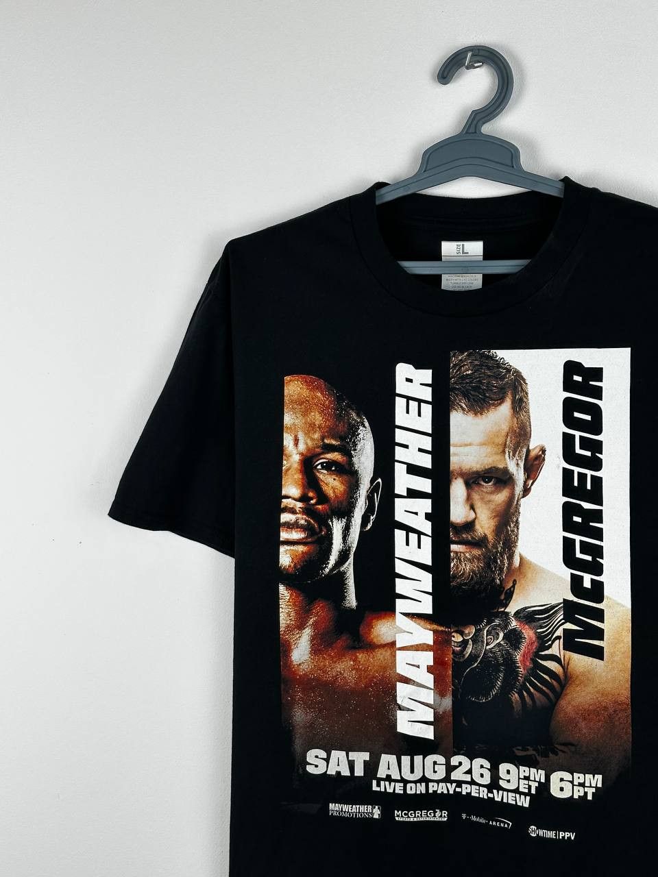 UFC × Vintage Conor Mc Gregor VS Floyd Mayweather Boxing T Shirt Size US L / EU 52-54 / 3 - 3 Thumbnail