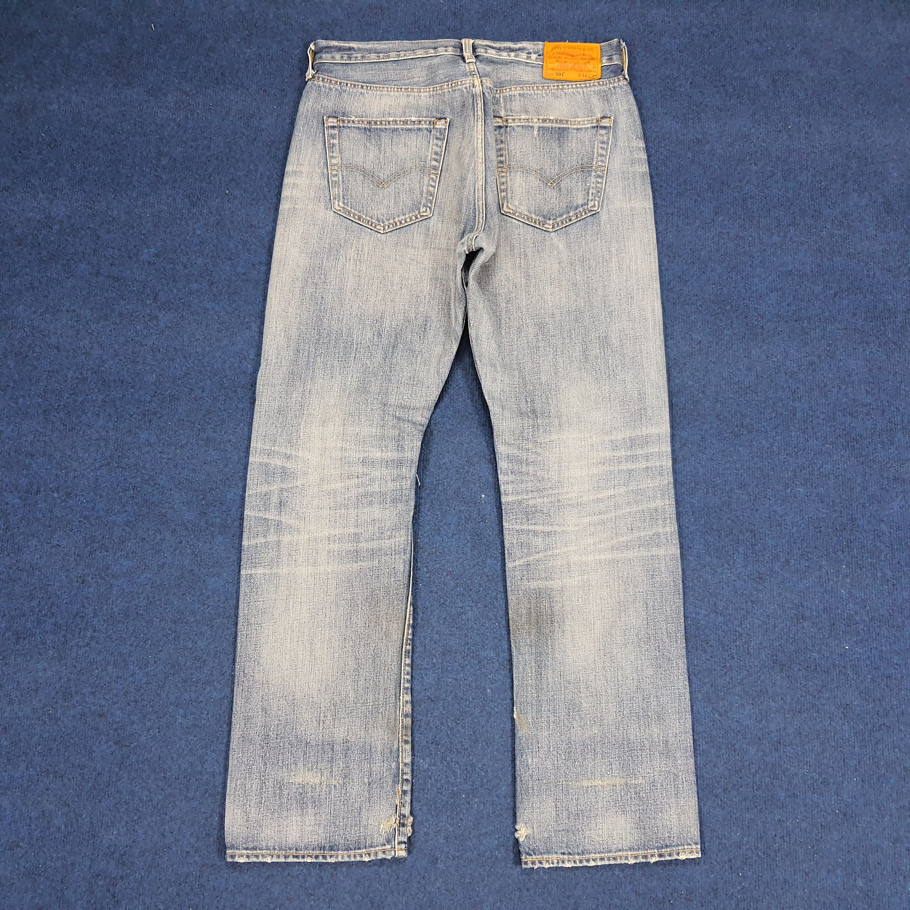 Levi's × Vintage Vintage Levis 501 Distressed Style Jeans Size US 34 / EU 50 - 4 Thumbnail