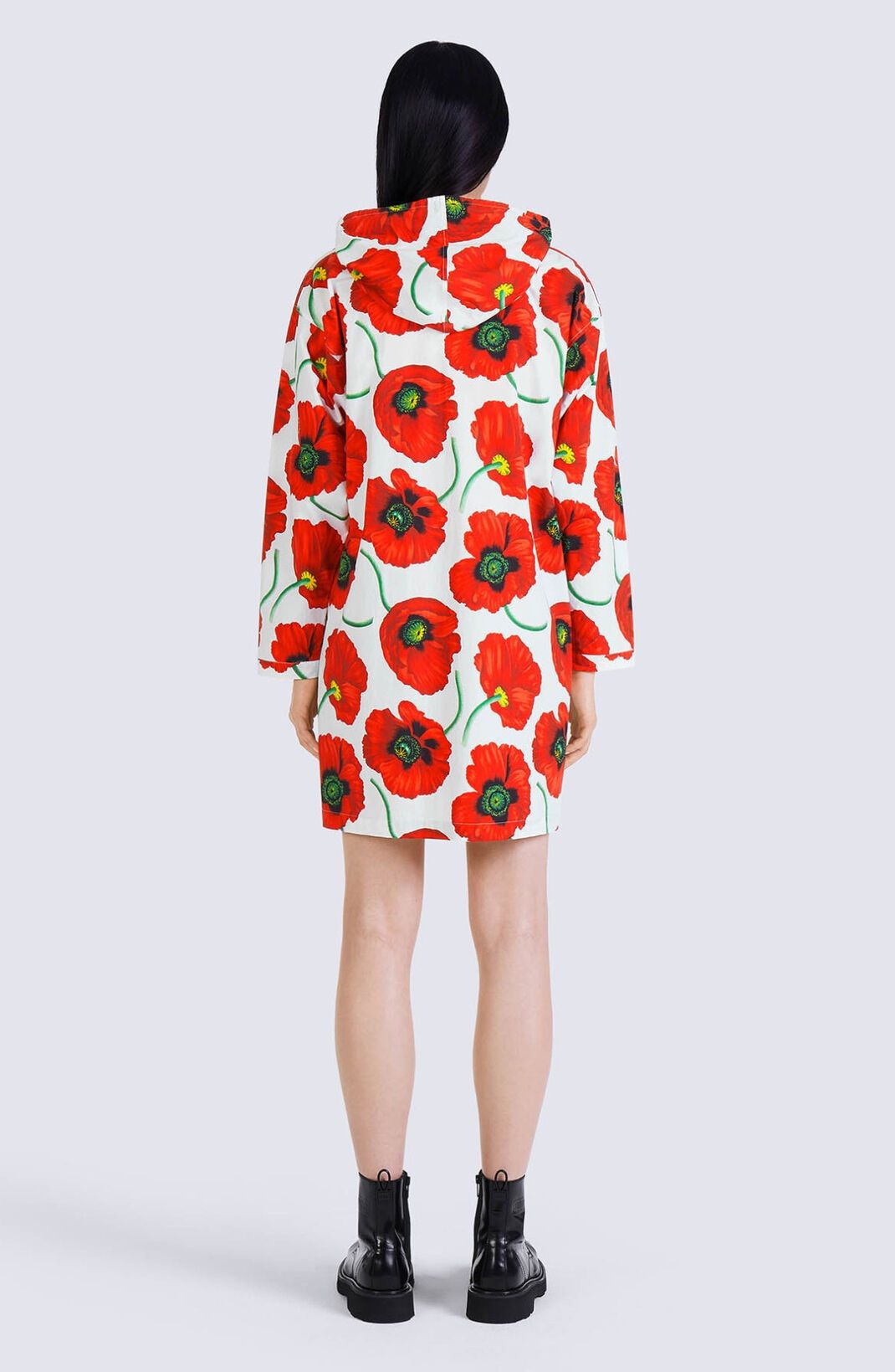 Kenzo o1y1025 Hooded Mini Dress in Multicolor Size S / US 4 / IT 40 - 6 Thumbnail