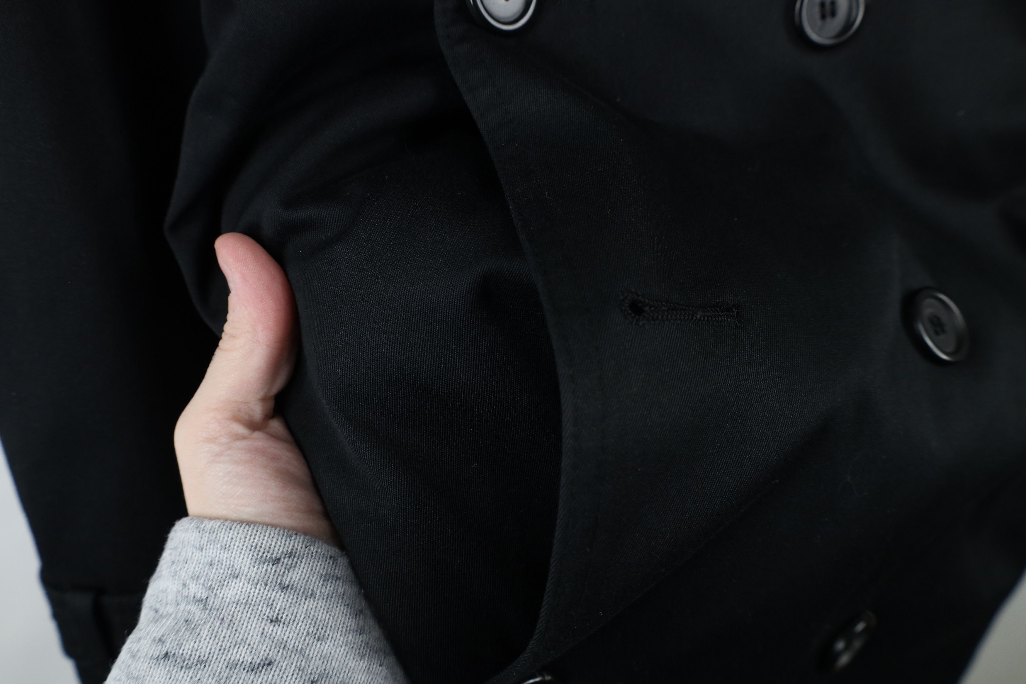 Vintage Vintage 90s Streetwear Breasted Trench Coat Jacket Black Size US XL / EU 56 / 4 - 5 Thumbnail