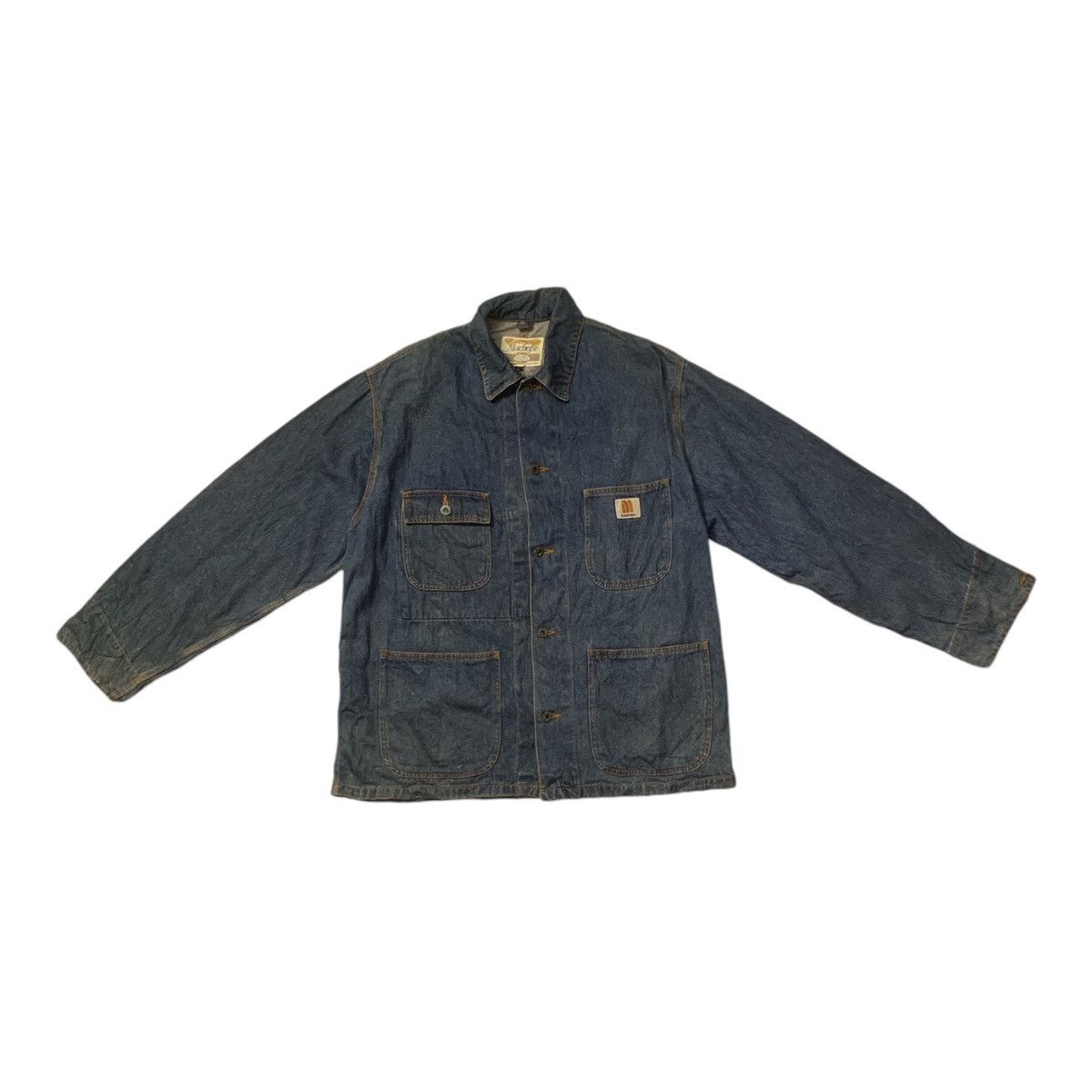 Japanese Brand Rare Design Vintage Machope Chore Denim Jackets Size US L / EU 52-54 / 3 - 2 Thumbnail