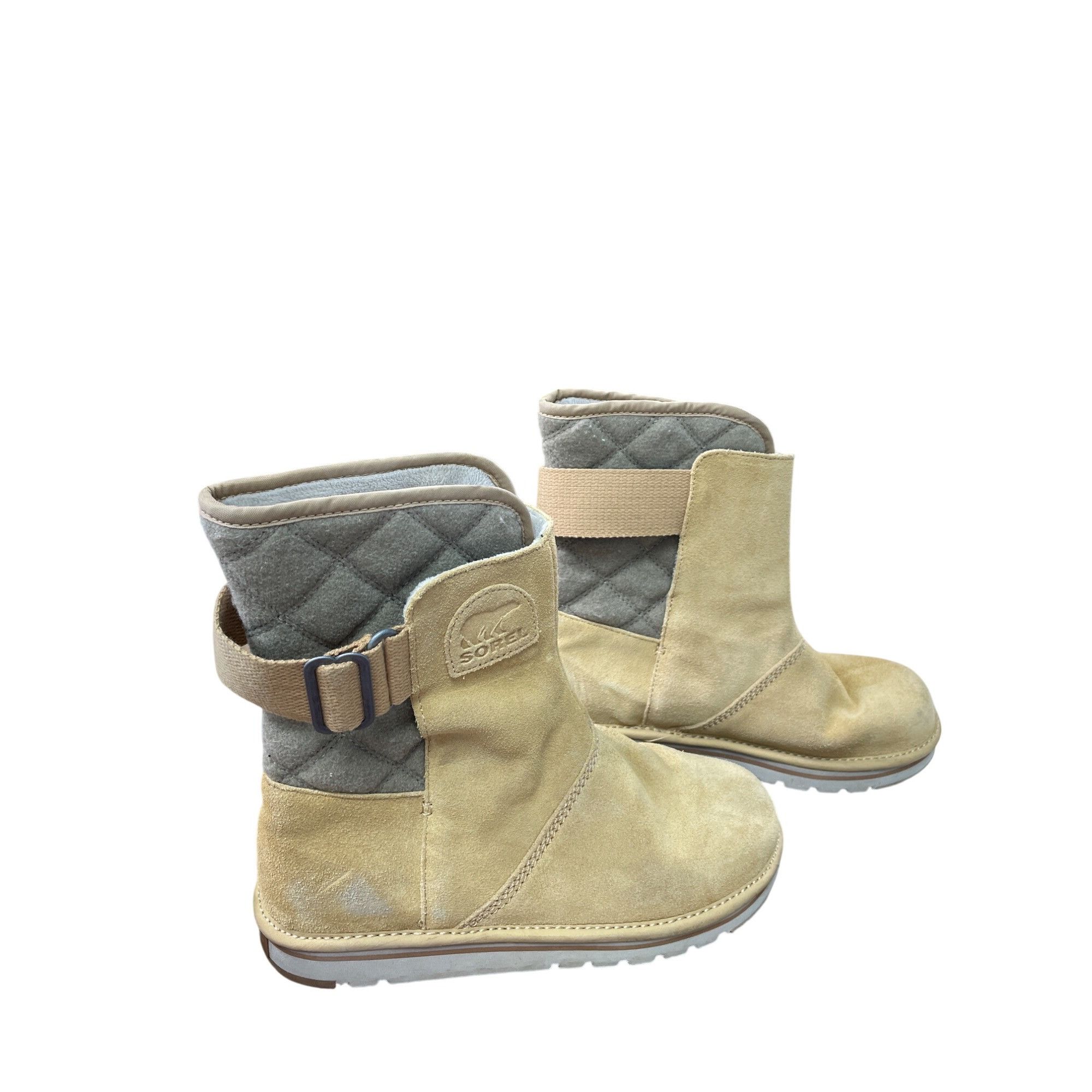 SOREL Sorel womans tan gray suede lined winter fall mid calf boots Size US 9 / IT 39 - 5 Thumbnail