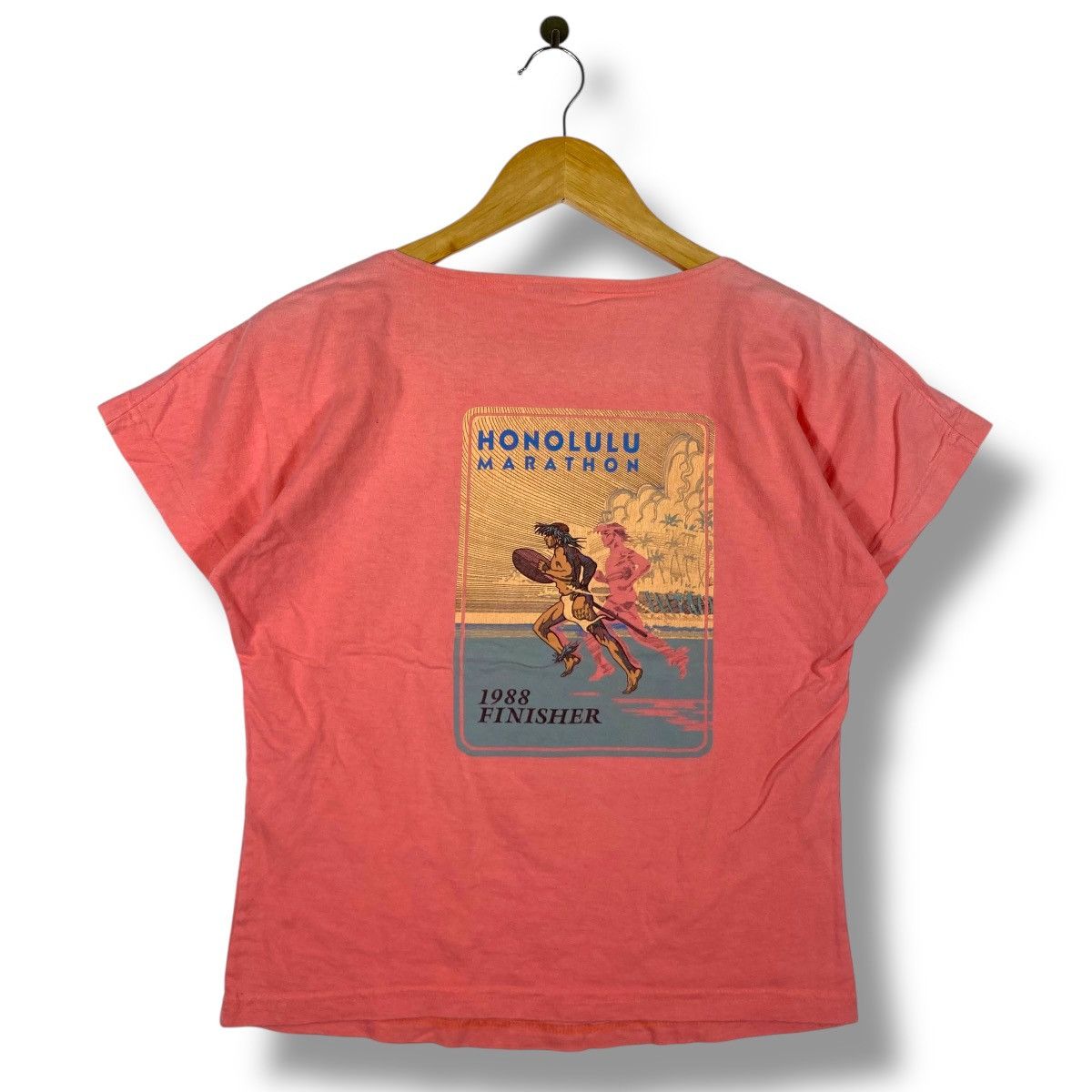 Vintage Vintage 80's HONOLULU MARATHON Finisher Graphic Women Tops Size S / US 4 / IT 40 - 6 Thumbnail