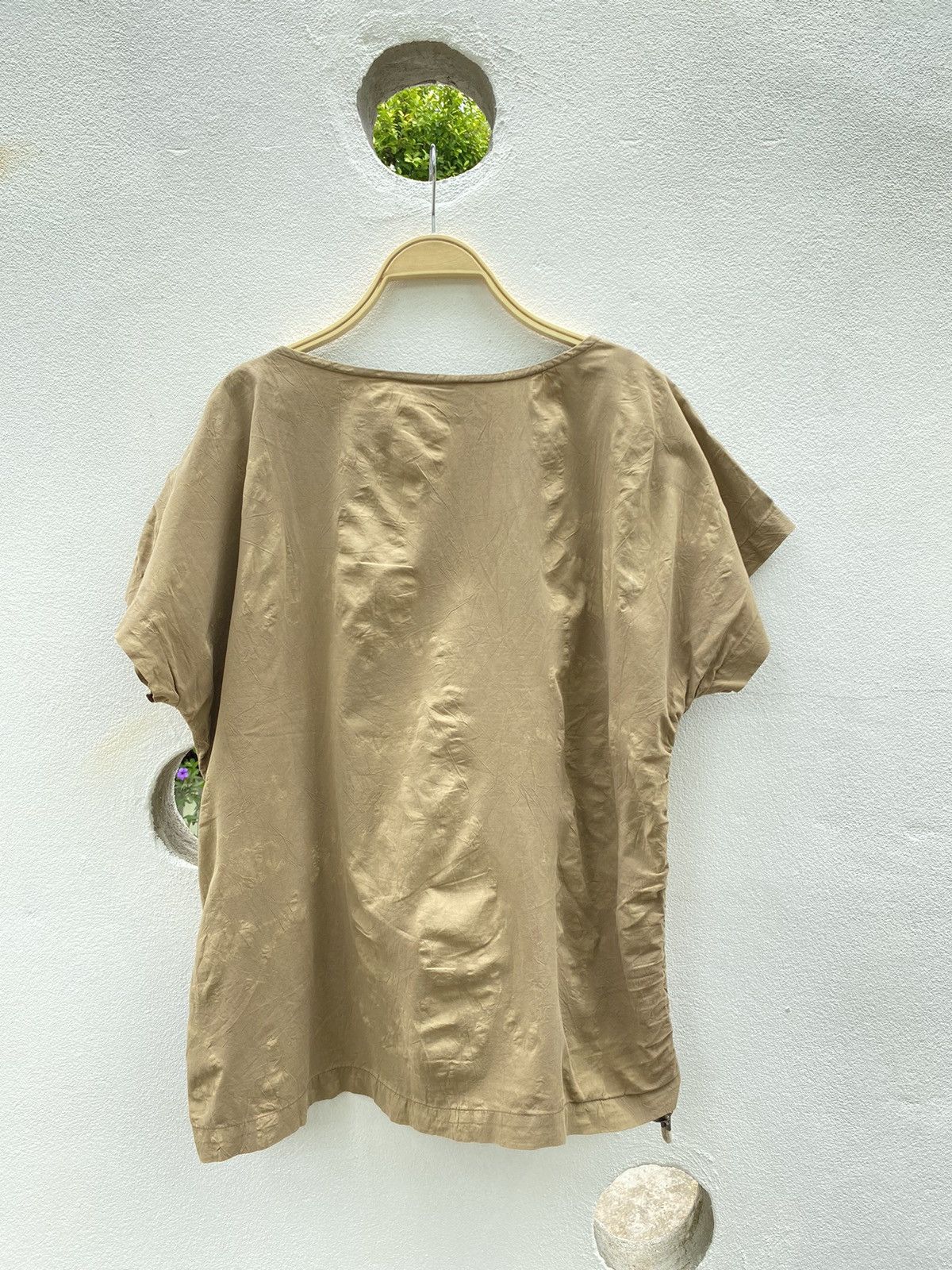 Issey Miyake Issey Miyake vintage 1981 brown blouse Size ONE SIZE - 13 Thumbnail