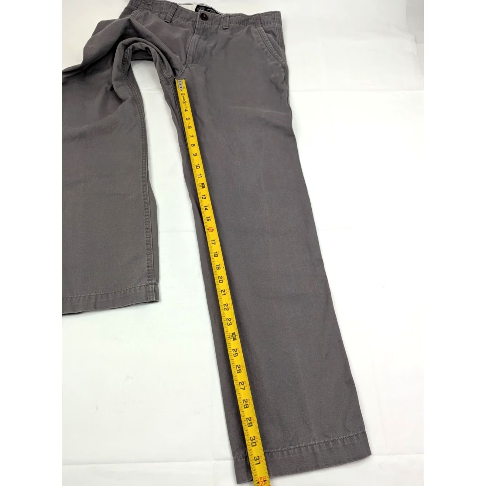 American Eagle Outfitters American Eagle Outfitters Relaxed Straight Chino Pants Men 32 Gray Cotton Blend Size US 32 / EU 48 - 3 Thumbnail