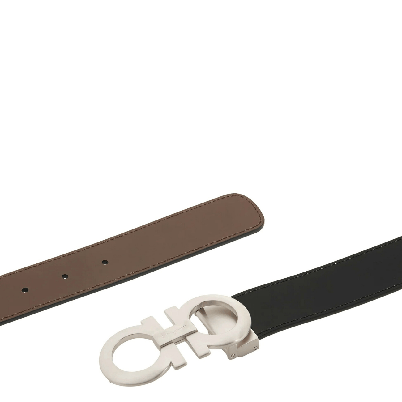 Salvatore Ferragamo Ferragamo 675542 312615 Gancini Reversible Men's Belt Size ONE SIZE - 1 Thumbnail